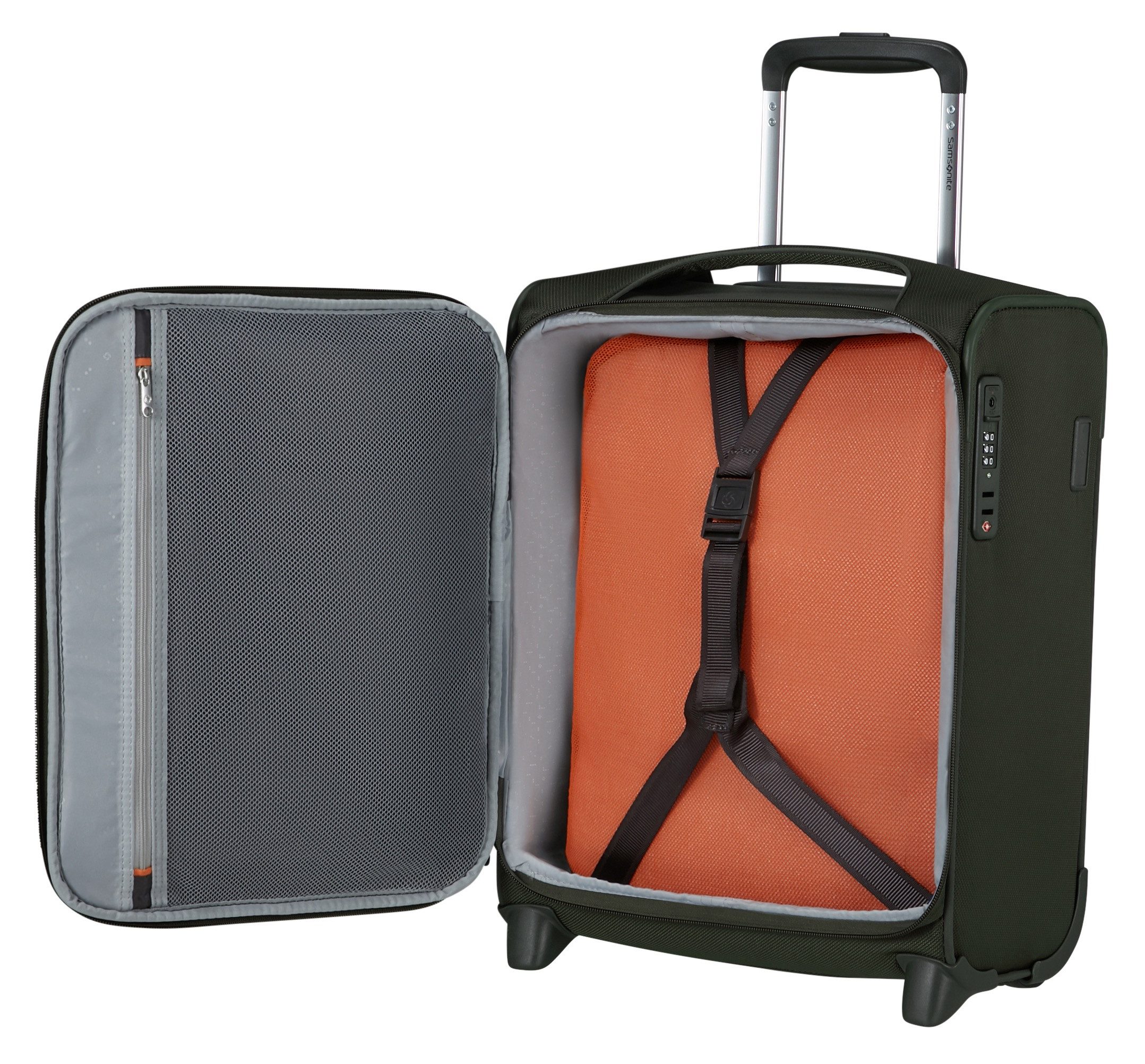 Samsonite Weichgepäck-Trolley RE-LITE, 45 cm, 2 Rollen, mit arretierbarem und versenkbarem Druckknopf, mit Adressanhänger