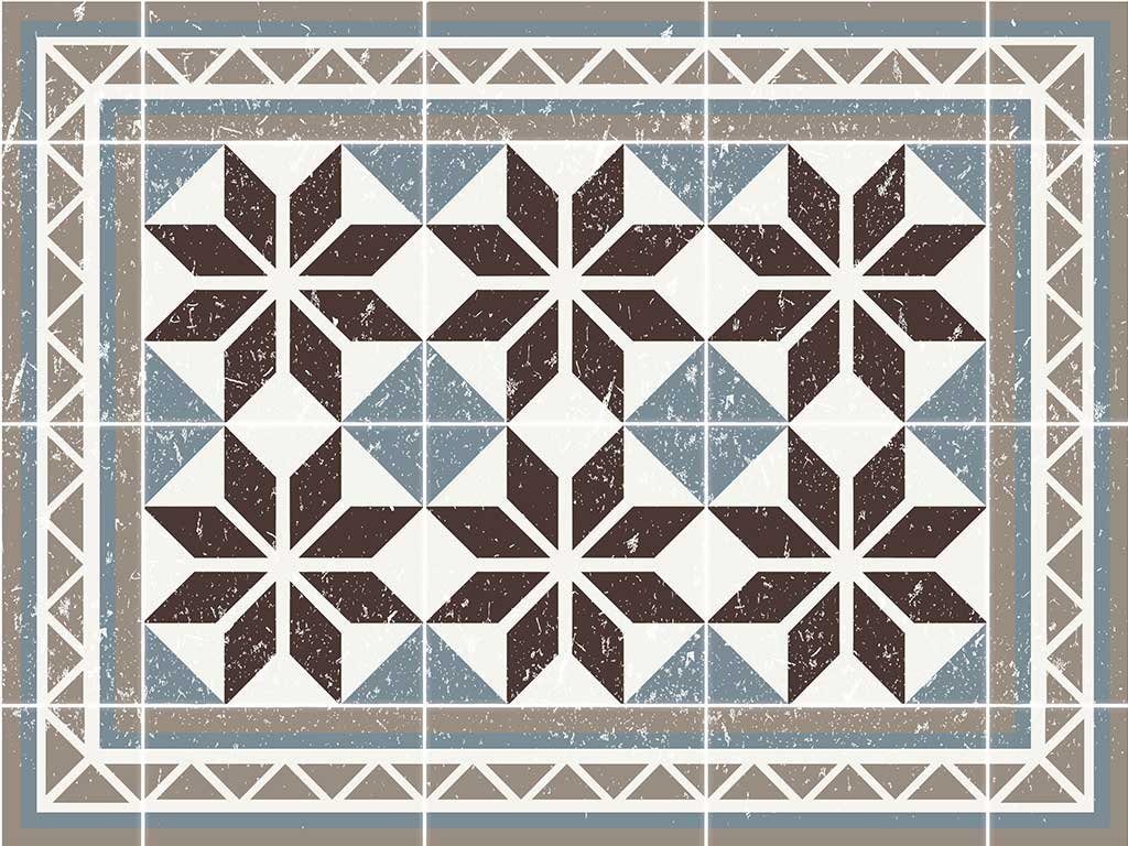 Tischsetmacher Platzset Tischset, Platzset abwaschbar - Blumen Mosaik - 4 Stück aus erstklassigem Vinyl (Kunststoff) 40 x 30 cm, (4-St)