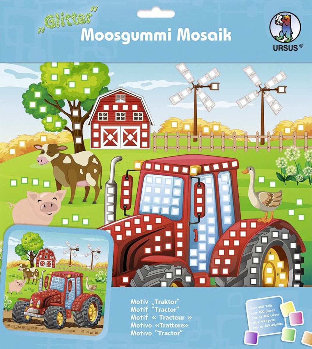 Ursus - Ludwig Bähr Bastelfilz Moosgummi Mosaik Glitter Traktor
