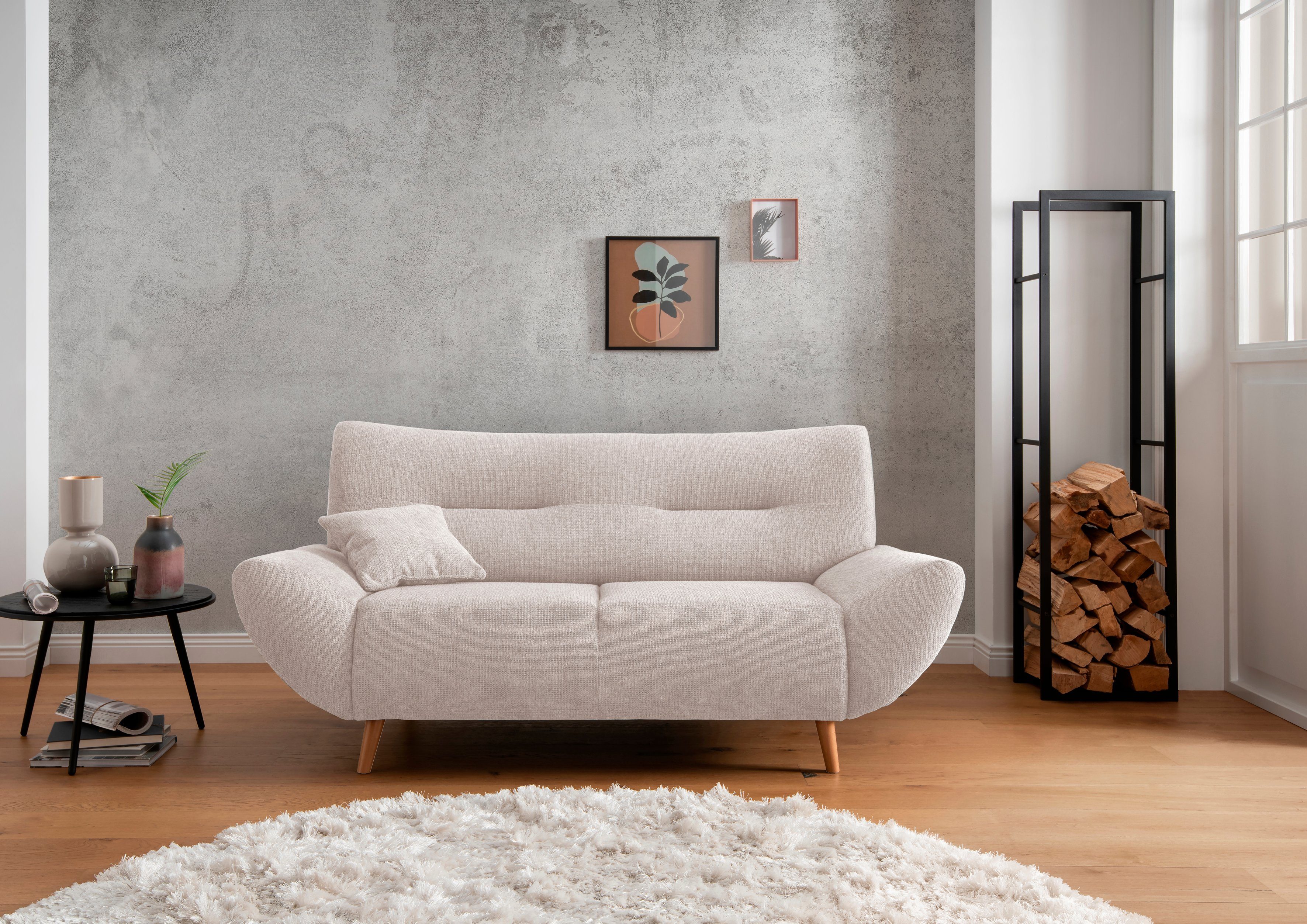 INOSIGN 2-Sitzer "Drago elegant und zeitlos, komfortabel, Holzfuß", frei im günstig online kaufen