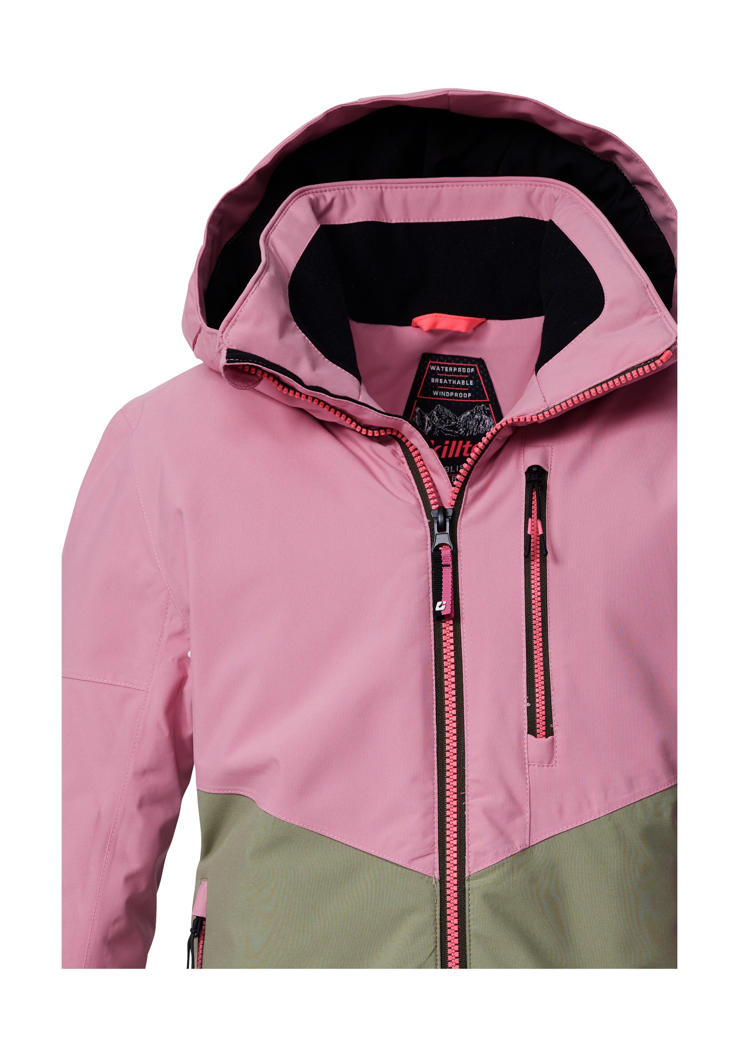 Killtec Skijacke KSW 207 GRLS SKI JCKT Wasserdichte, atmungsaktive Kinderjacke mit reflektierenden Details
