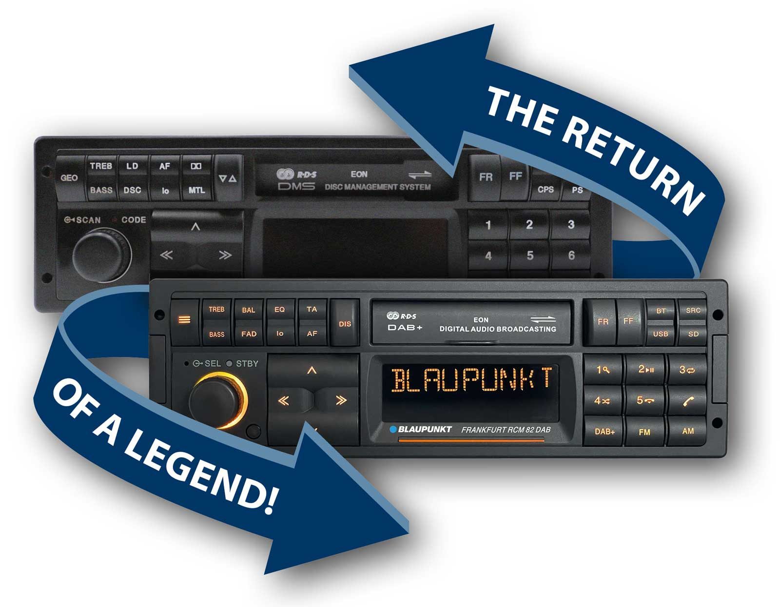 Blaupunkt Frankfurt RCM 82 DAB Retroradio Bluetooth DAB SD iPod AUX-IN Autoradio (RDS, AM/FM Radio, Animiertes Display, Freisprecheinrichtung, 1 DIN)