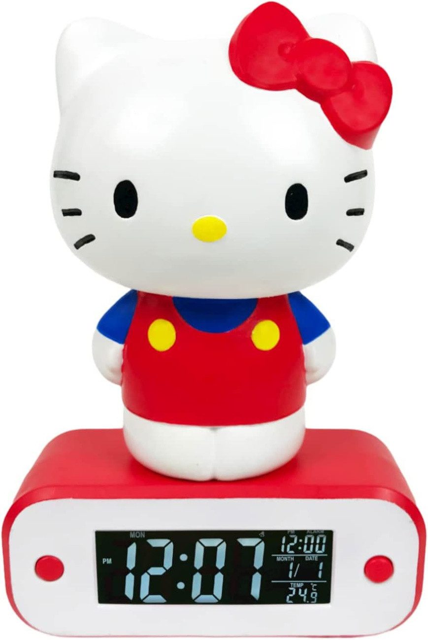 Teknofun Kinderwecker Hello Kitty Wecker mit Leuchtfunktion Hello Kitty 17 cm