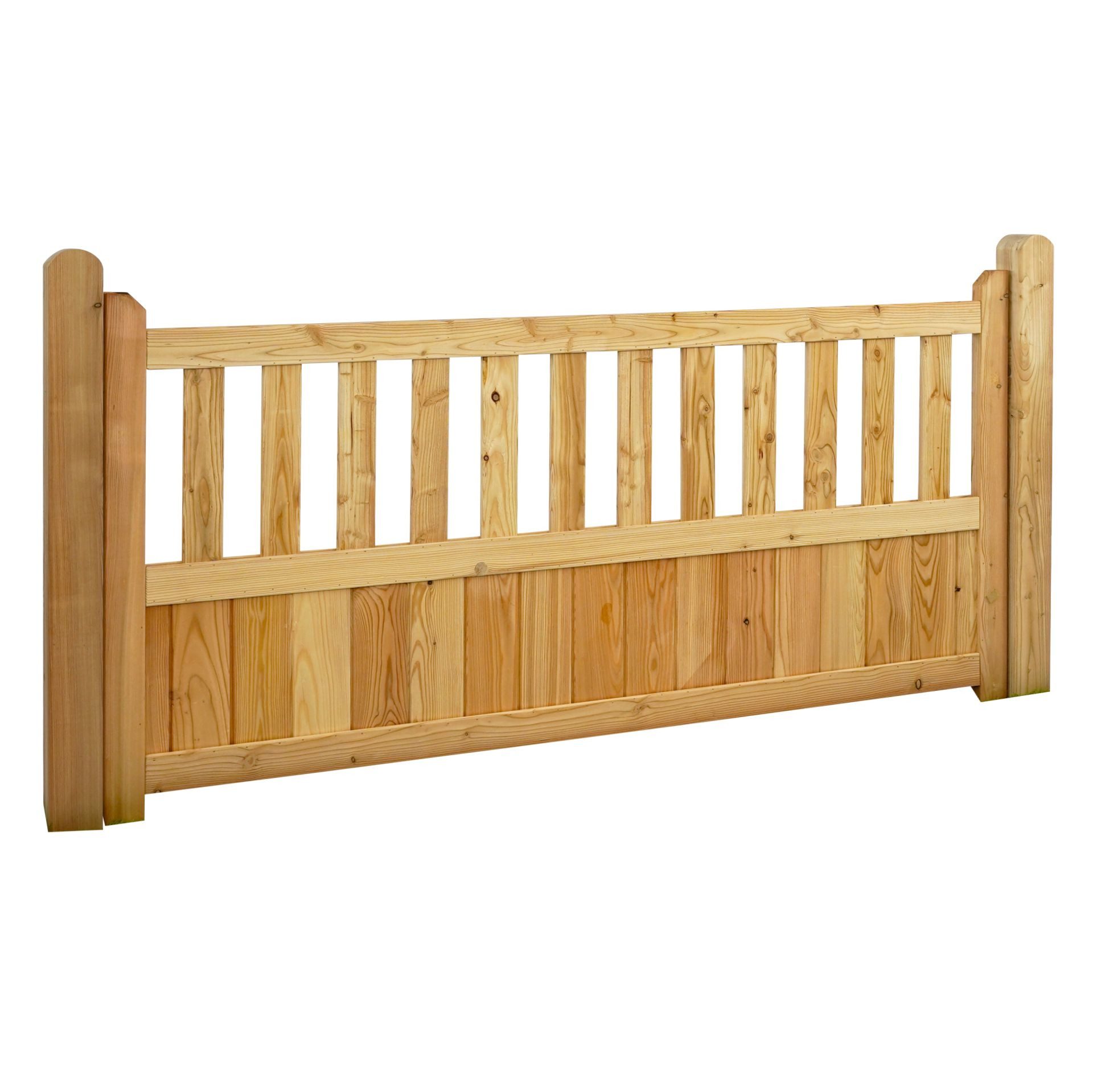 GartenLand Zaun Vorgartenzaun Graz Lärche – Naturbelassen, (Set, Ohne Pfosten, 180x90 cm), Vorgartenzaun, Lärche