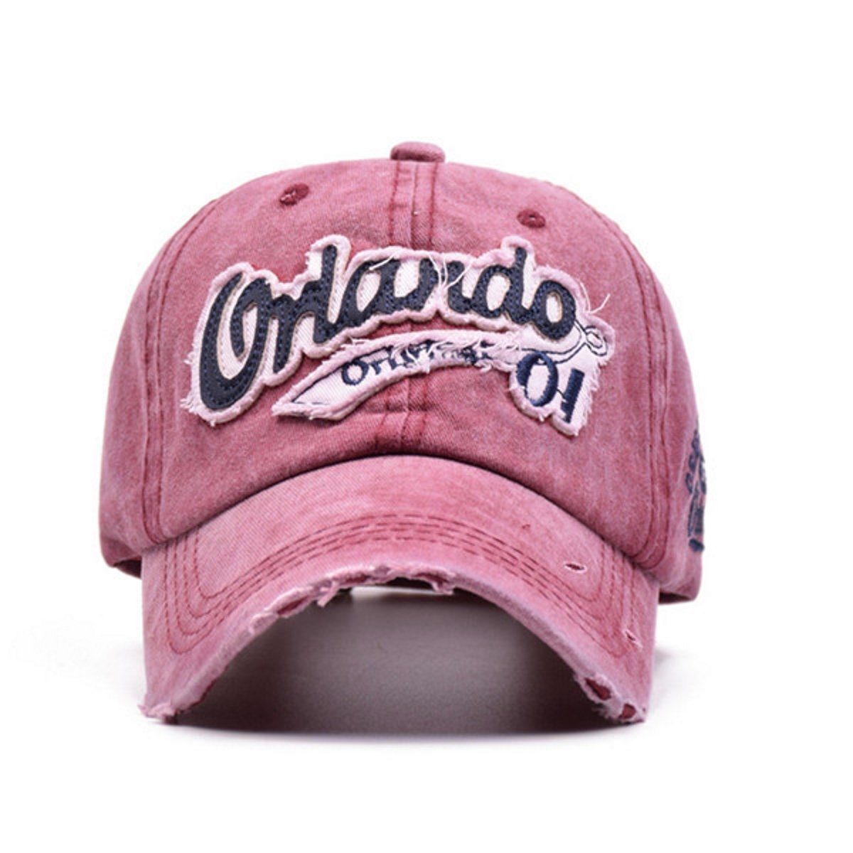 Baseballcap rot Used Vintage Cap Baseball Orlando Washed Sporty Style Original Look Retro