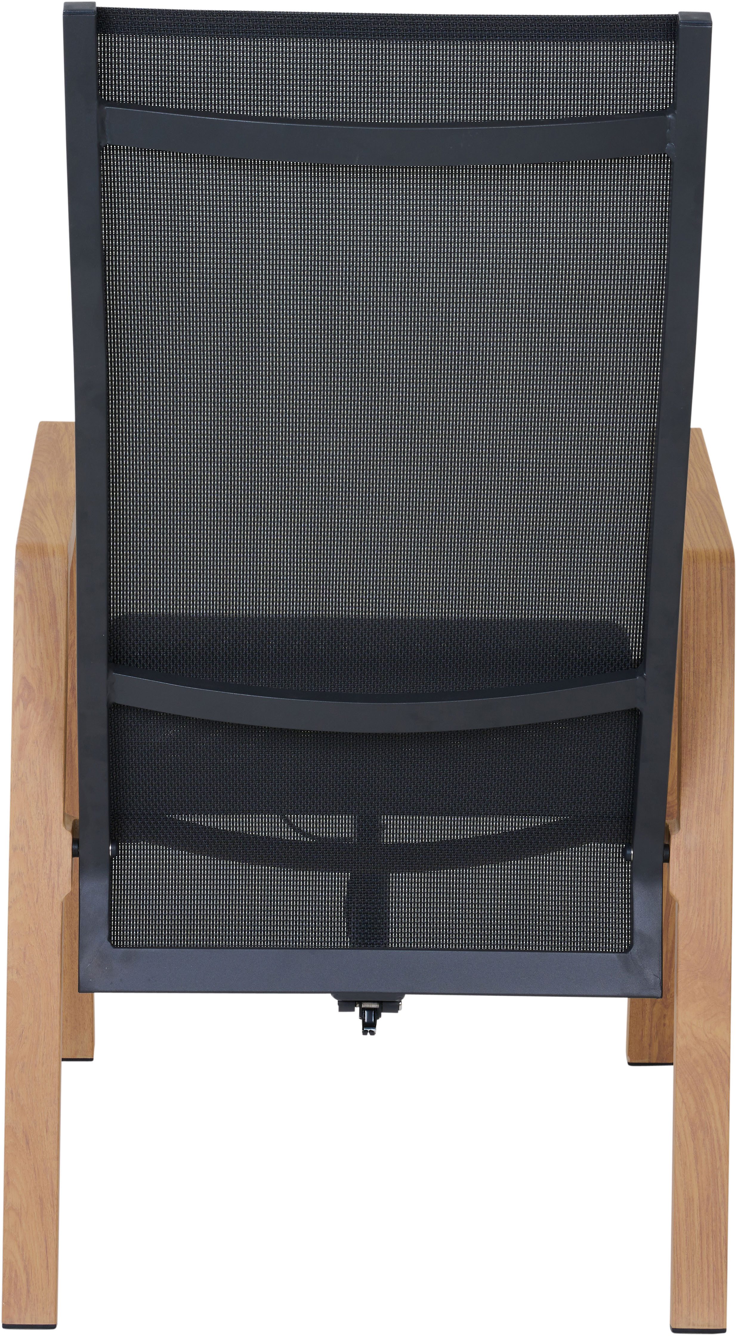 Siena Garden Gartensessel CATANIA Move Sessel, Aluminiumgestell in teaklook, Ranotex® Bezug