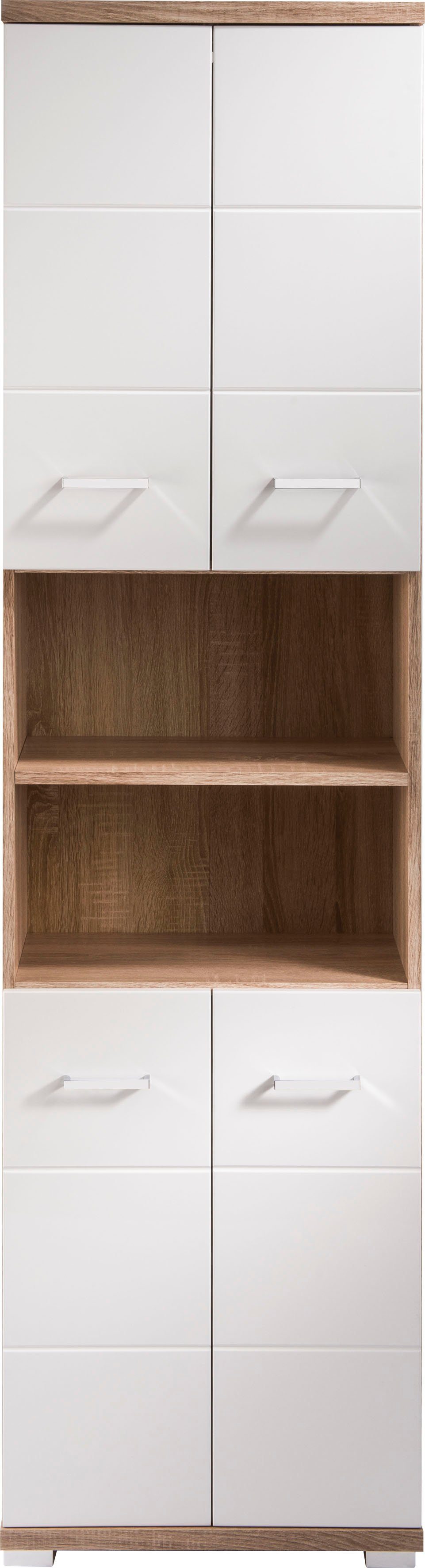 byLIVING Hochschrank "Nebraska", Breite 50 cm, Badezimmerschrank mit Metall günstig online kaufen