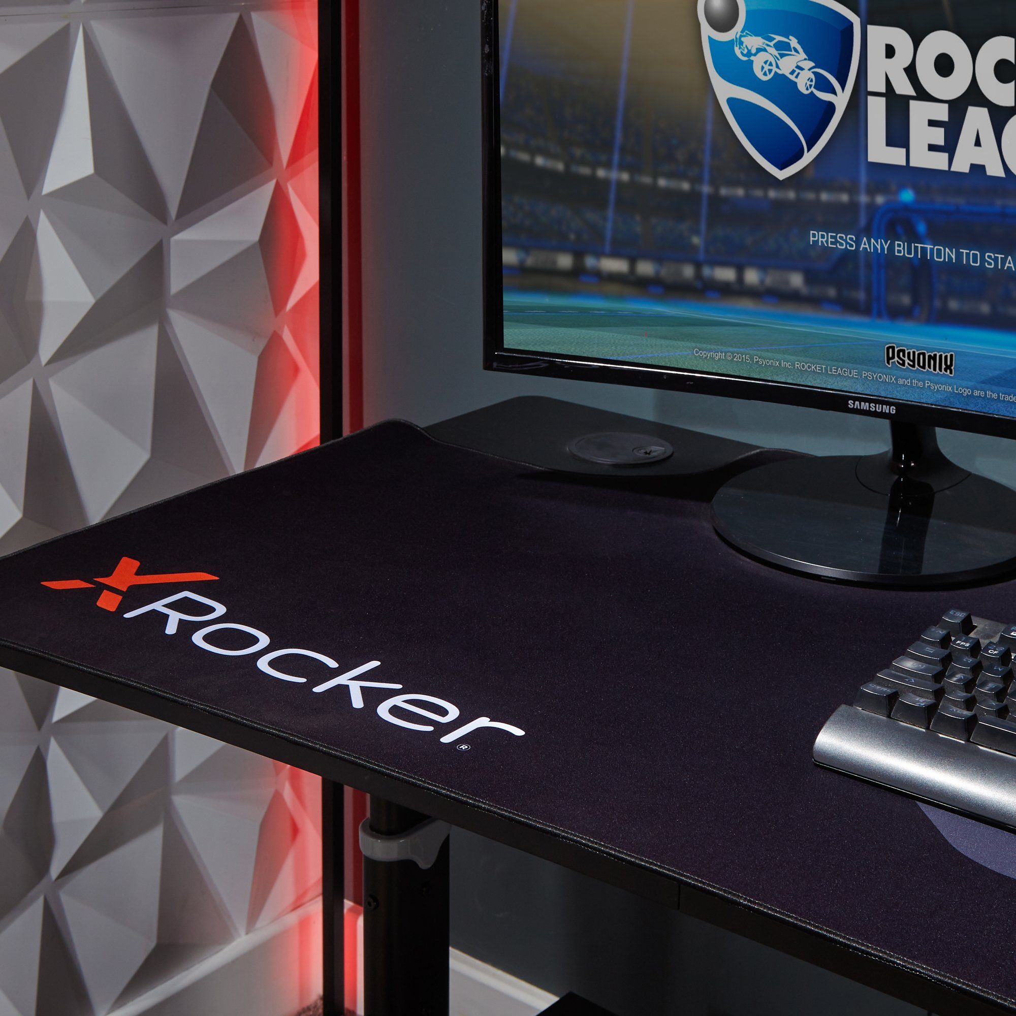 Ultra Rocker Cougar Wide Rocker X Gamingtisch X Höhenverstellbarer Gaming XL Schreibtisch