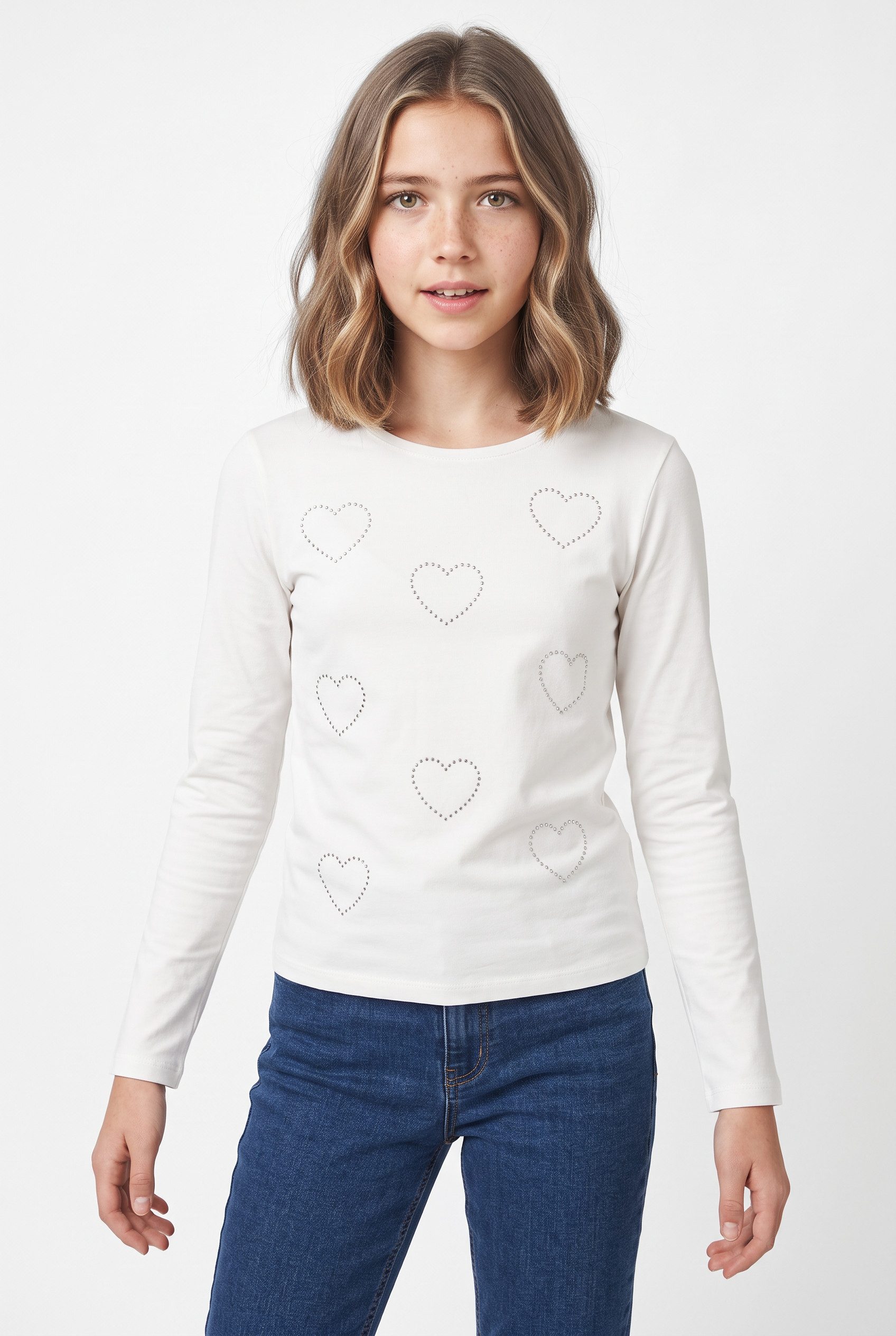 Name It Langarmshirt NKFOLENNI LS SLIM TOP BOX Baumwollmischung, slim fit