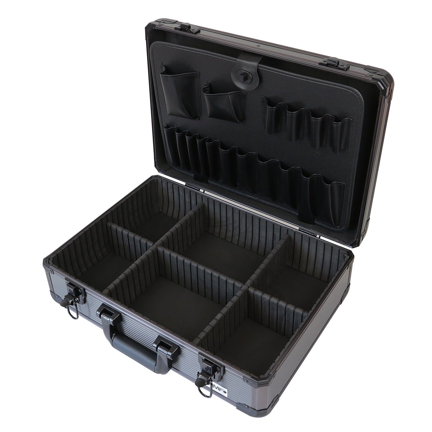 HMF für Werkzeug und verstellbarer Koffer Facheinteilung, Handwerksbedarf, anderen cm mit Transportkoffer Utensilien 46x15x33 Werkzeugkoffer