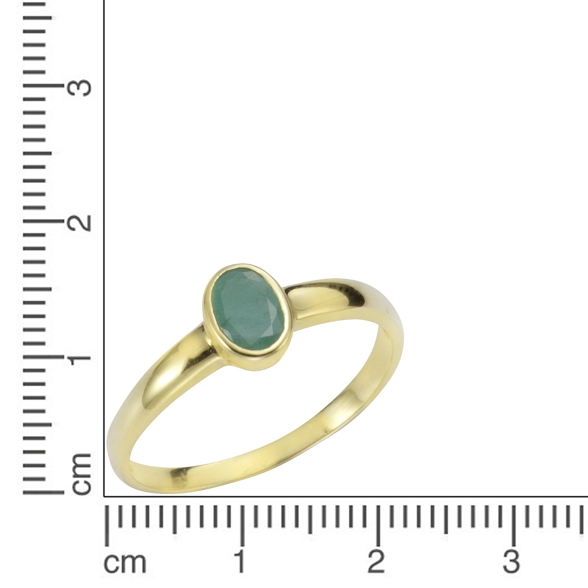 Vivance Fingerring 375/- Smaragd mit Gelbgold