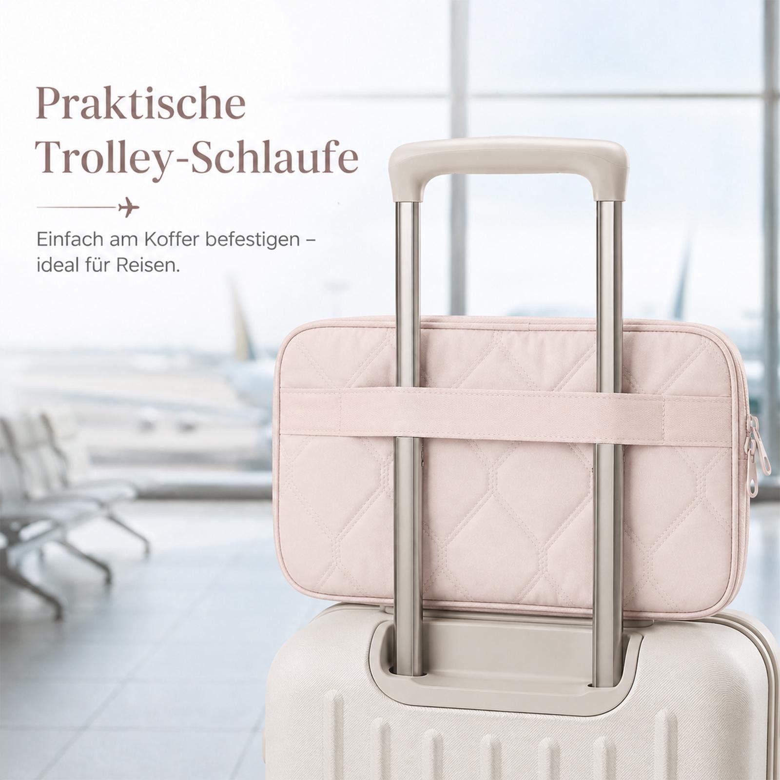 VERCO Tablet-Hülle Universal Organizer Sleeve bis 11 Zoll gepolstert 27,94 cm (11 Zoll), mit Trolley Schlaufe und Zubehörfach wasserabweisend gepolstert – Bild 4 von 5