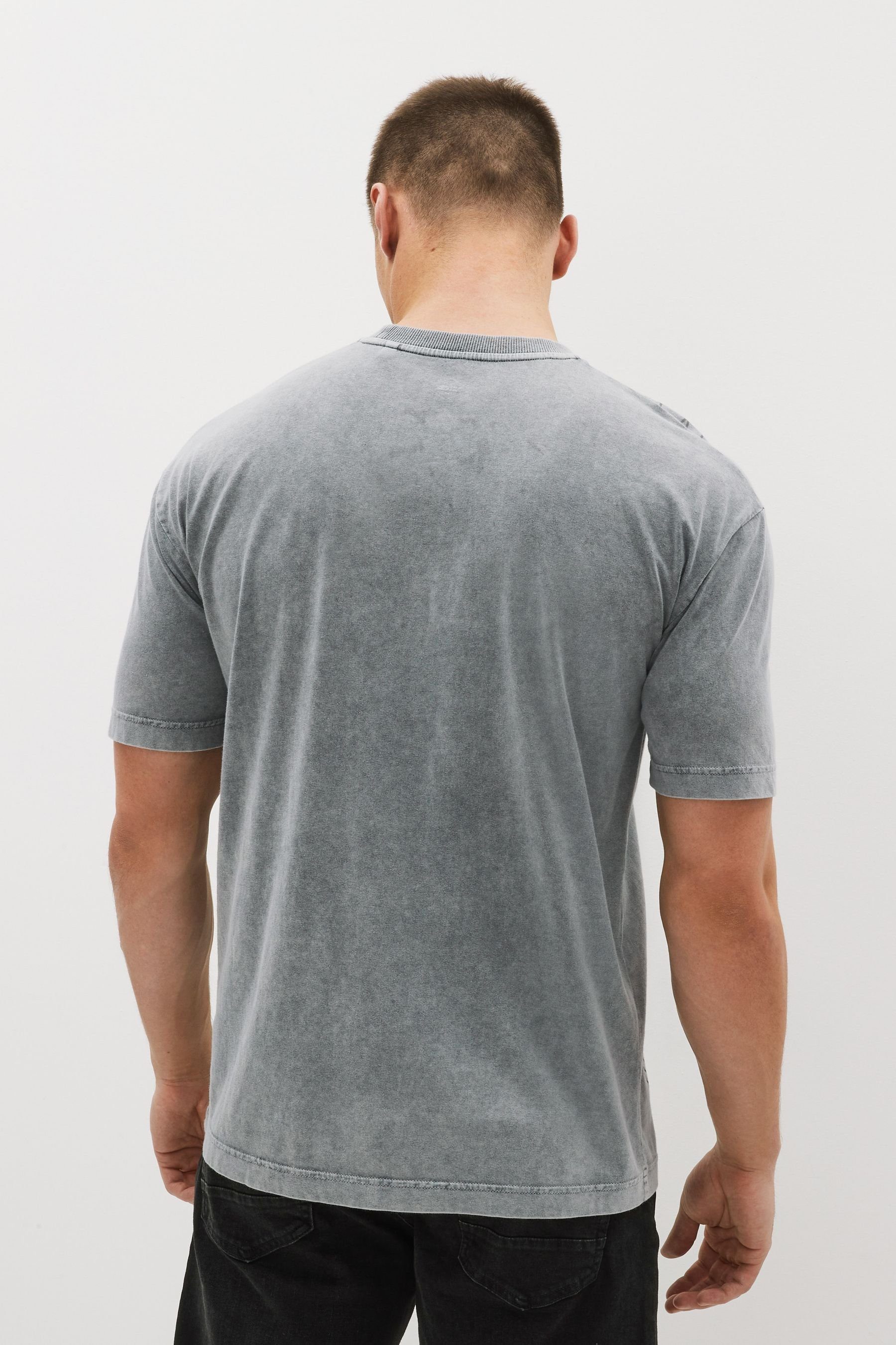 Fit Next (1-tlg) Print-Shirt T-Shirt Relaxed Gemustertes Grey Eagle im