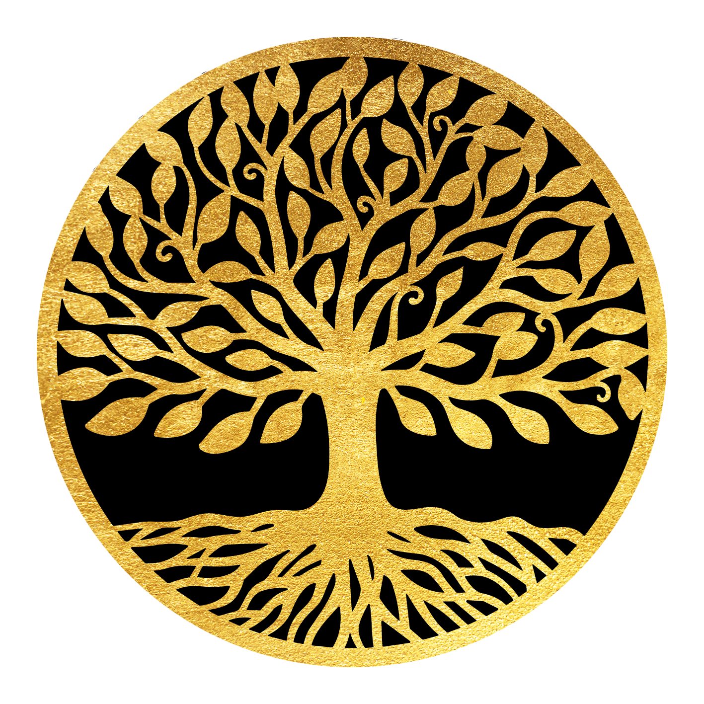 OTTO home Wandbild Baum mit Blättern inkl. rückseitiger Aufhängung, Baum, Baumbilder, Wald (1 St), Lebensbaum-Wandbilder mit handveredelten Blattgold-Applikationen