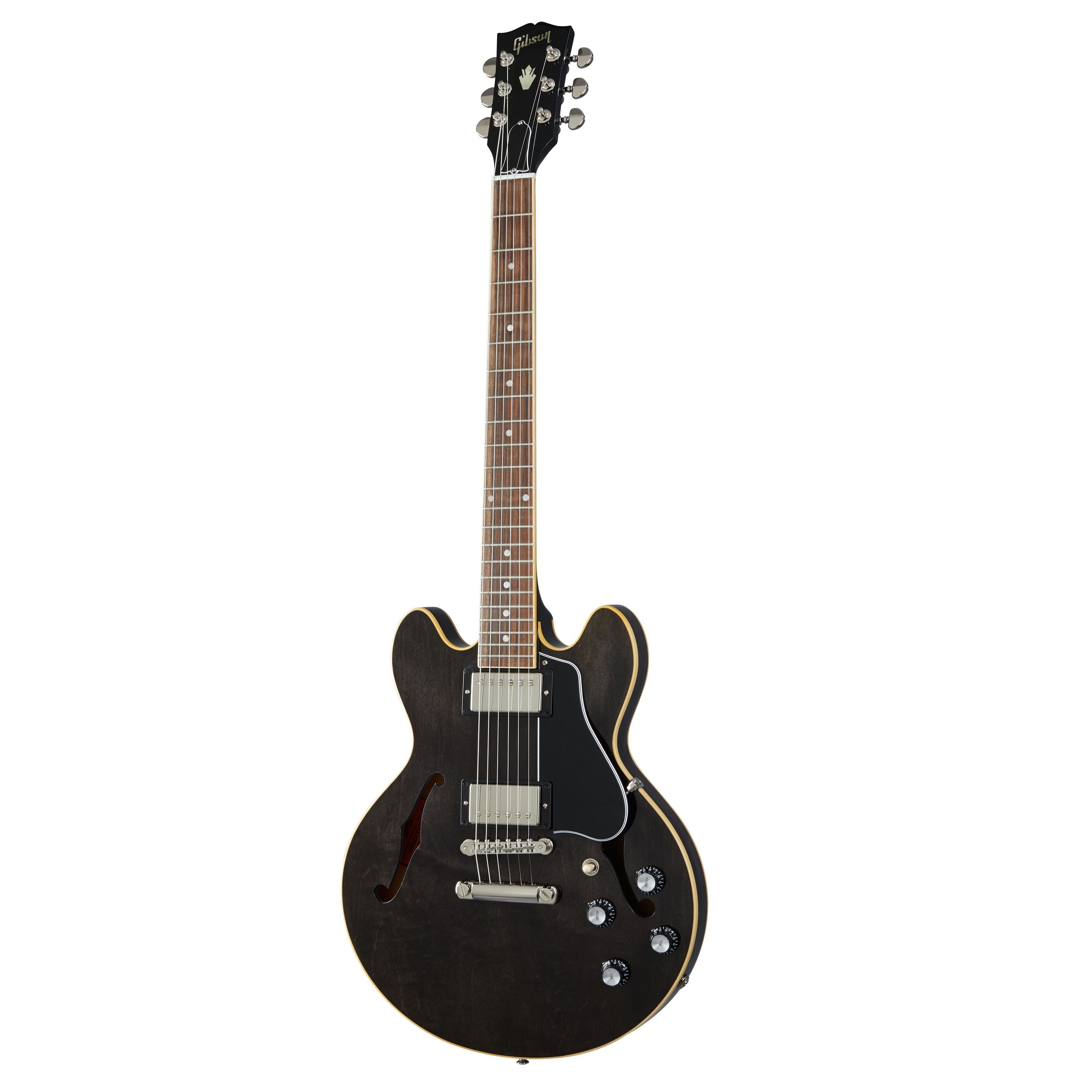 Gibson Halbakustik-Gitarre, Halb-Akustik Gitarren, Semi Hollow-Modelle, ES-339 Trans Ebony - Halbakustik Gitarre