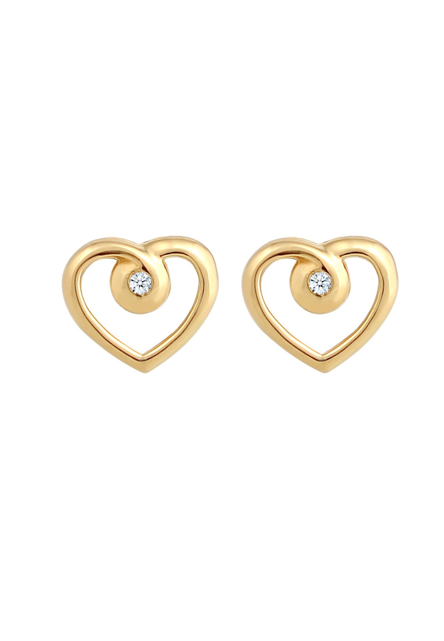 Elli DIAMONDS Paar Ohrstecker Ohrstecker Herz günstig online kaufen
