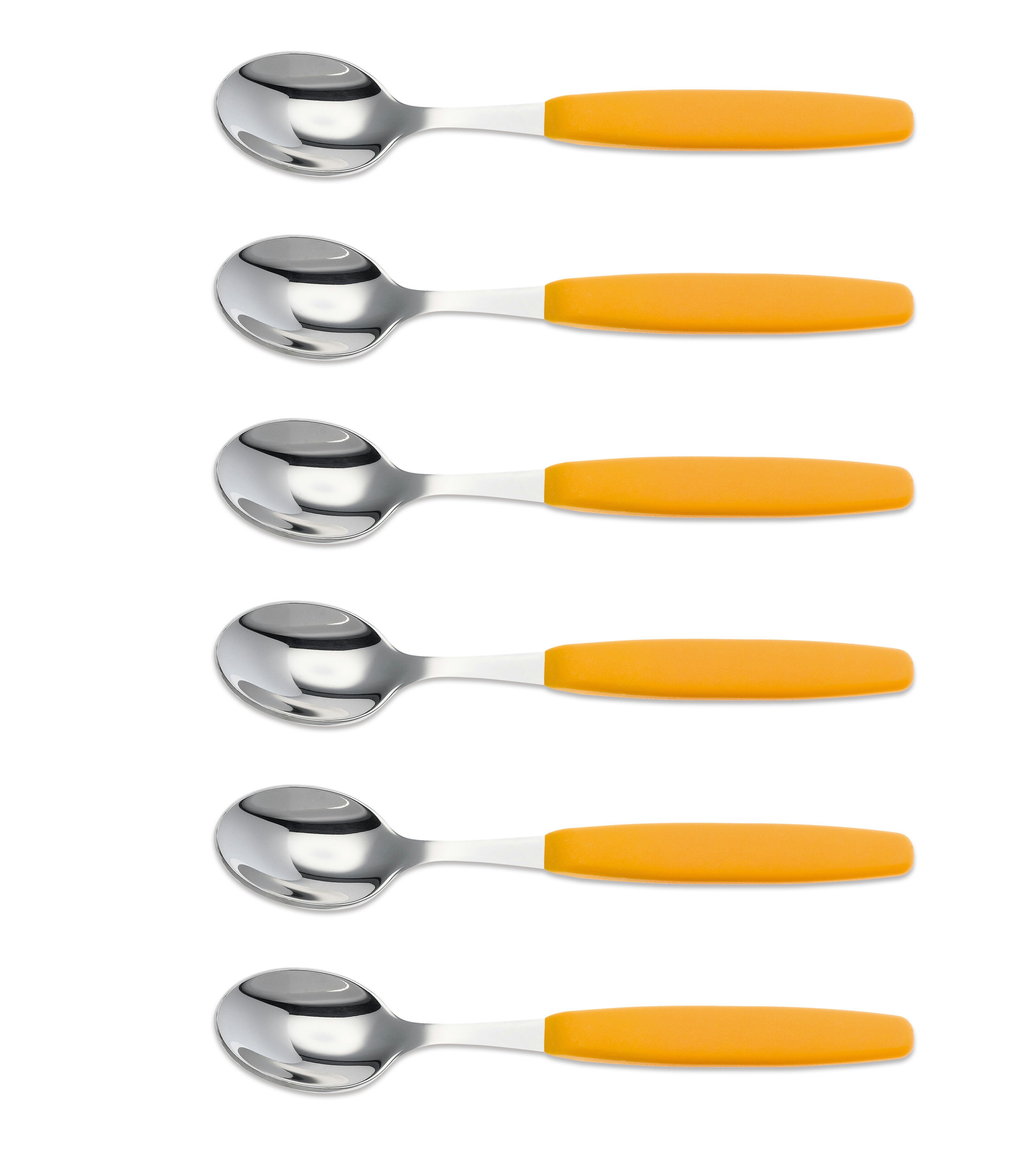 GIESSER Bestecklöffel Besteck Gabel, Teelöffel, Löffel, Kuchengabel (6 Stück), schönes Design, langlebig, kombinierbar, spülmaschinenfest