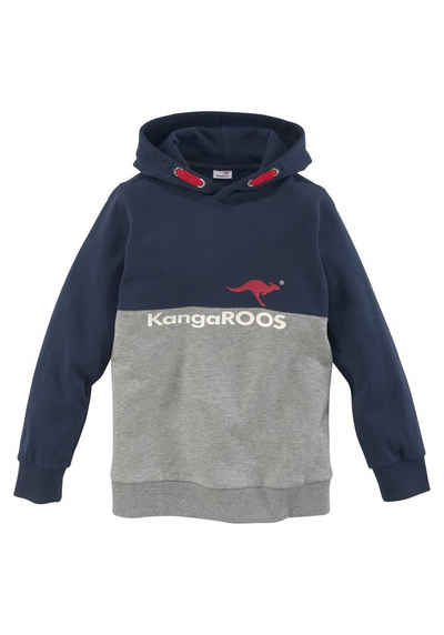 KangaROOS Kapuzensweatshirt Colorblocking zweifarbig mit Logodruck
