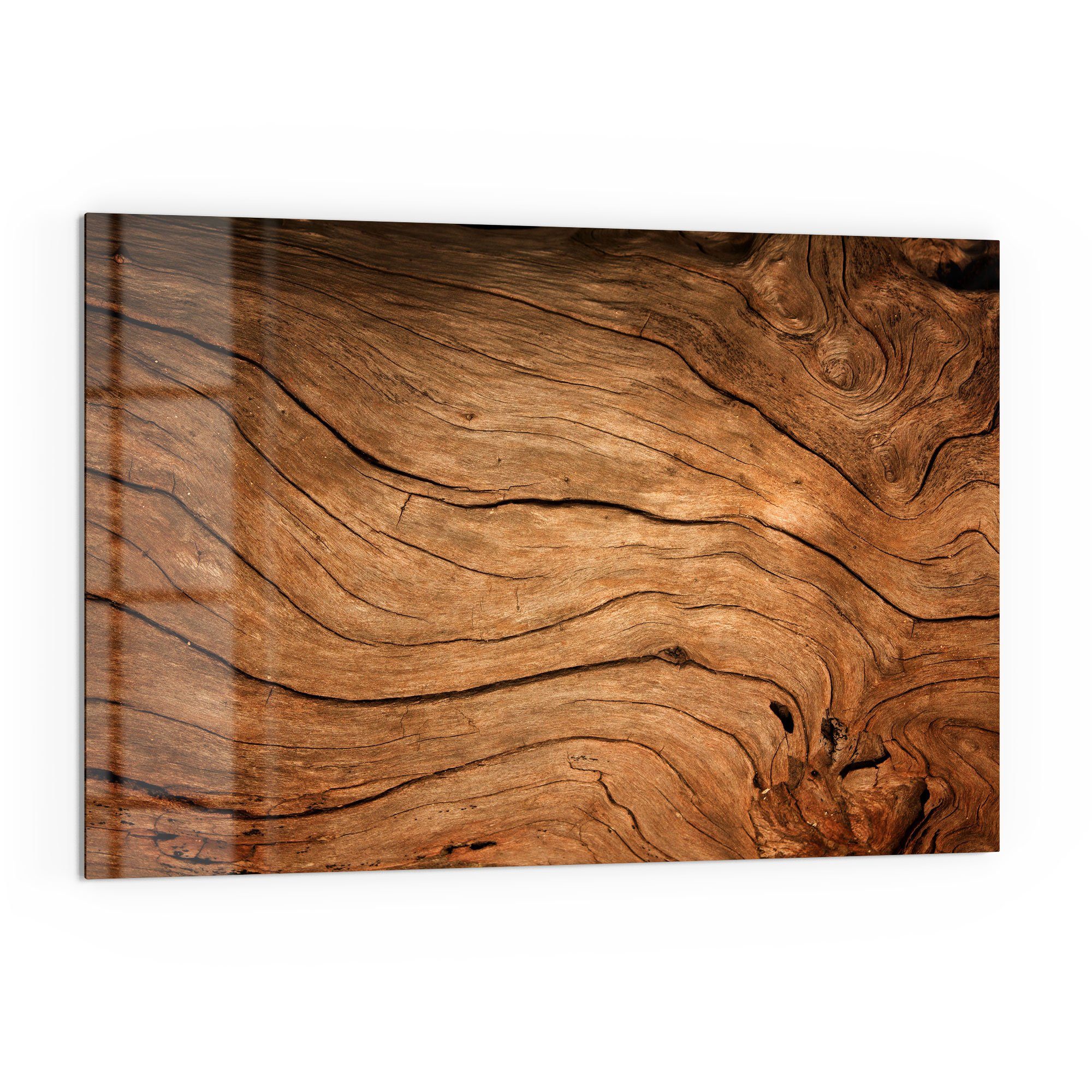 DEQORI Küchenrückwand 'Detaillierte Holzmaserung', Glas Spritzschutz Badrüc günstig online kaufen