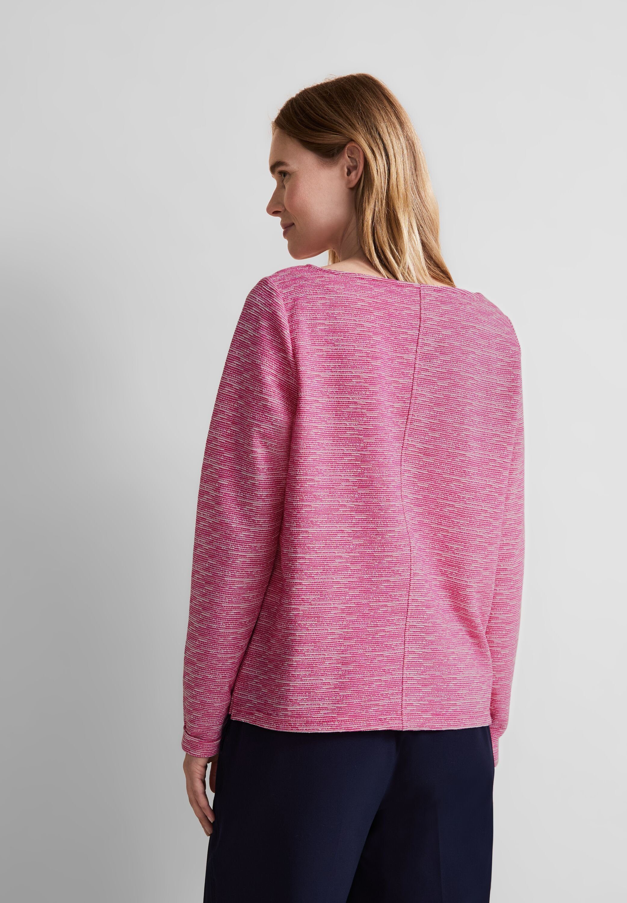 STREET ONE Langarmshirt mit dekorativer Frontnaht