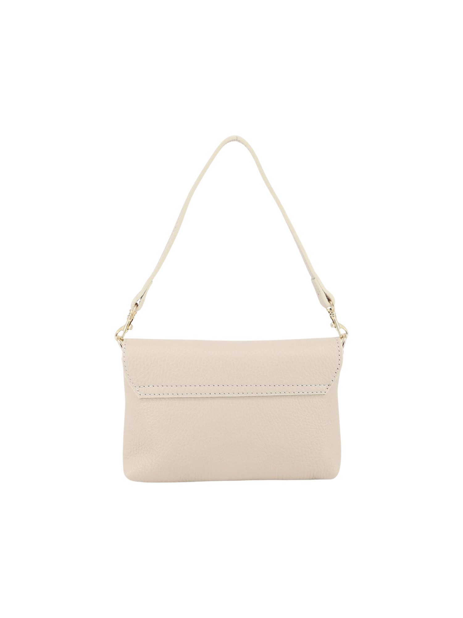 BRISE TASCHE Schultertasche Kleine Schultertasche, Handtasche Leder und Wildleder, Wildleder, Abnehmbare Kette, Goldfarbener Verschluss