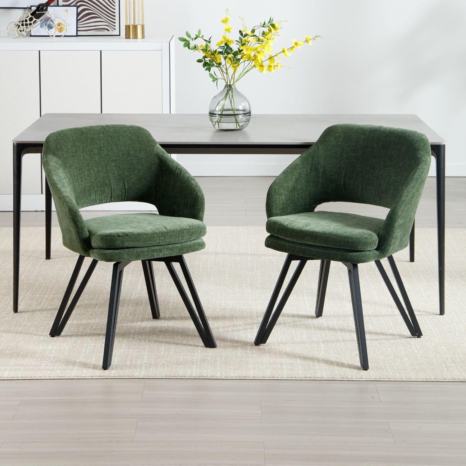 CHAIRUS Esszimmerstuhl 2er Set Leinen/Chenille-Esszimmerstühle mit günstig online kaufen