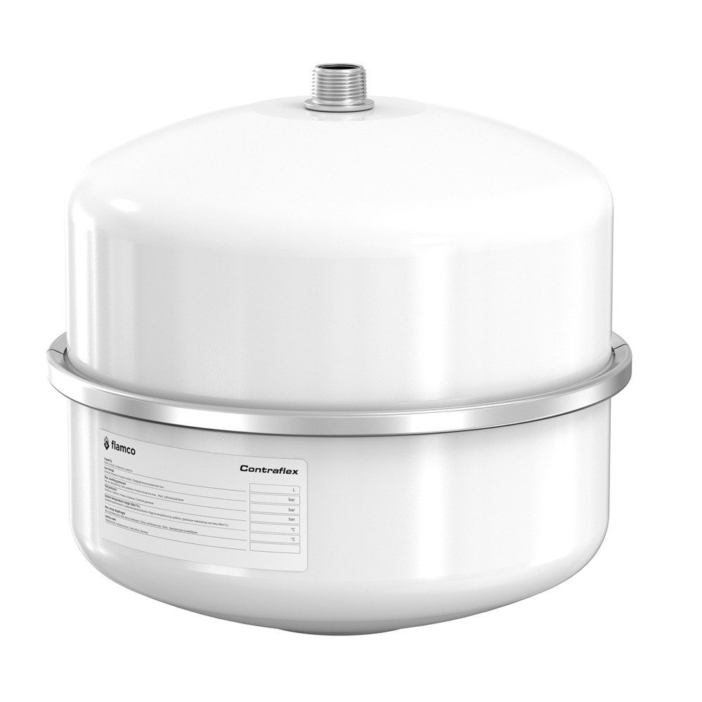 Flamco Membran-Druckbehälter CONTRA-FLEX Druckausdehnungsgefäß 12L, weiß, 3 bar, 3/4", 12 l