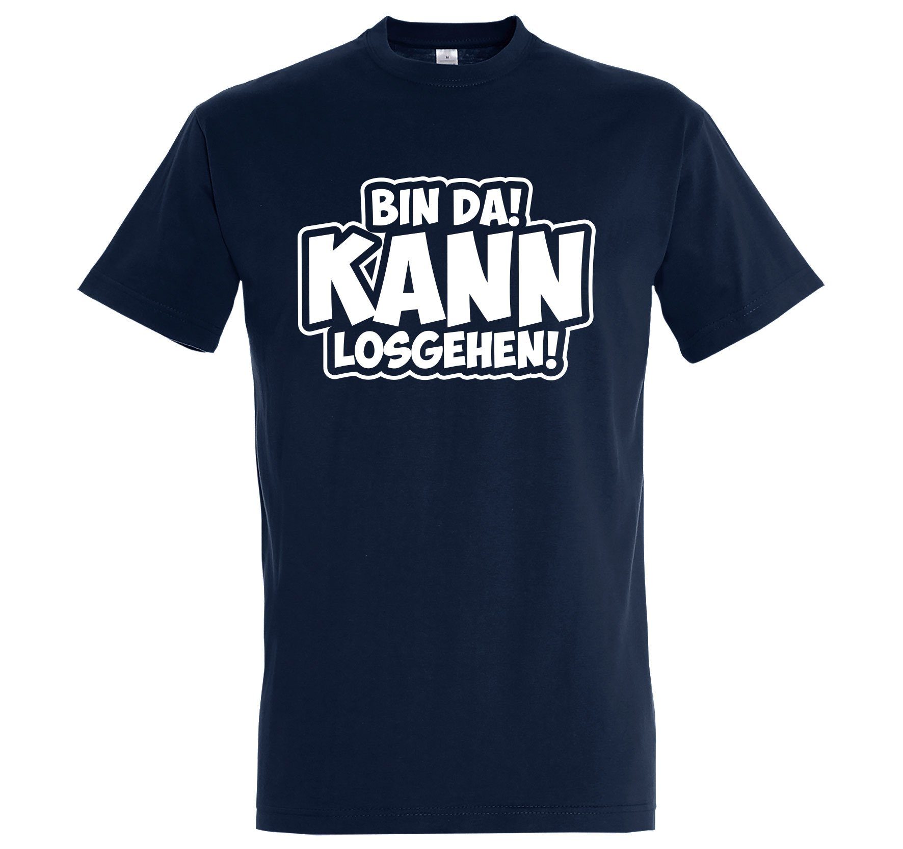 Shirt Gehen! BIN Kann Motivation mit Los Youth Designz DA! Spruch T-Shirt Navy Herren