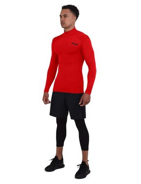 TCA Langarmshirt TCA Herren Kompressionsshirt Langarm Atmungsaktiv Sportshirt - Rot (1-tlg)