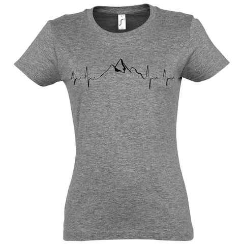 Youth Designz T-Shirt Heartbeat Mountain Damen T-Shirt mit tendigem Frontprint