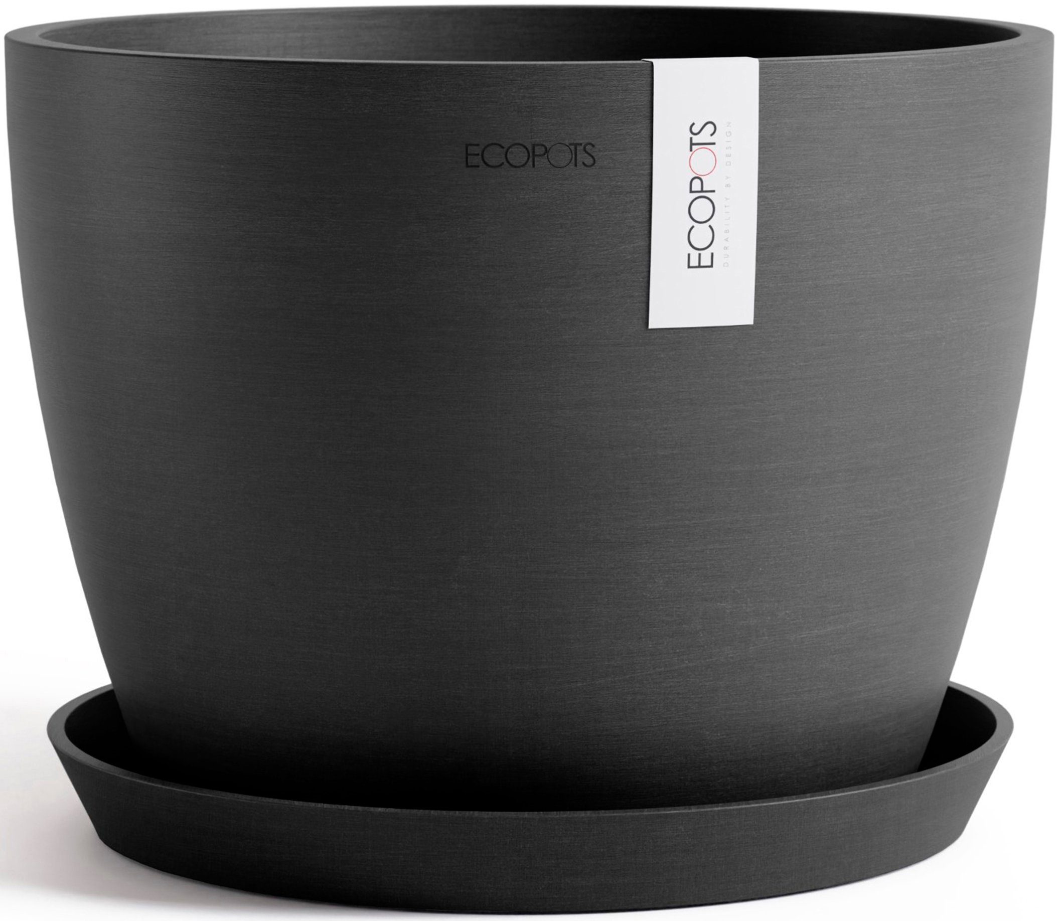 ECOPOTS Blumentopf Stockholm 31 Dunkelgrau, für innen und außen: frostsicher, bruchsicher und lichtbeständig