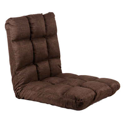 UNUS HOME Sessel Bodenstuhl (1-St., 105x45x10 cm (LxBxH) im flachem Zustand), Bodenkissen mit Lehne, Sitzkissen, Rückenlehne, Meditationsstuhl