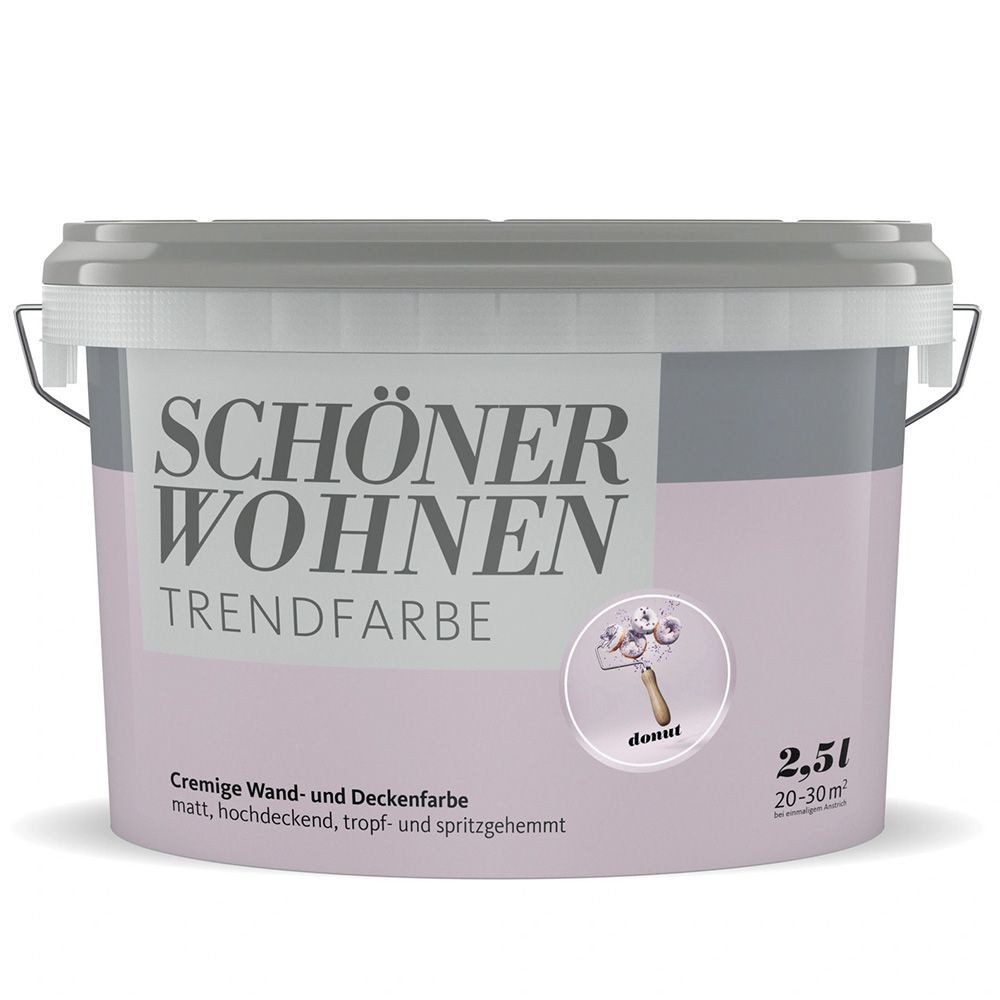 SCHÖNER WOHNEN FARBE Wandfarbe SW Trend Wandfarbe matt 2,5L donut 4550