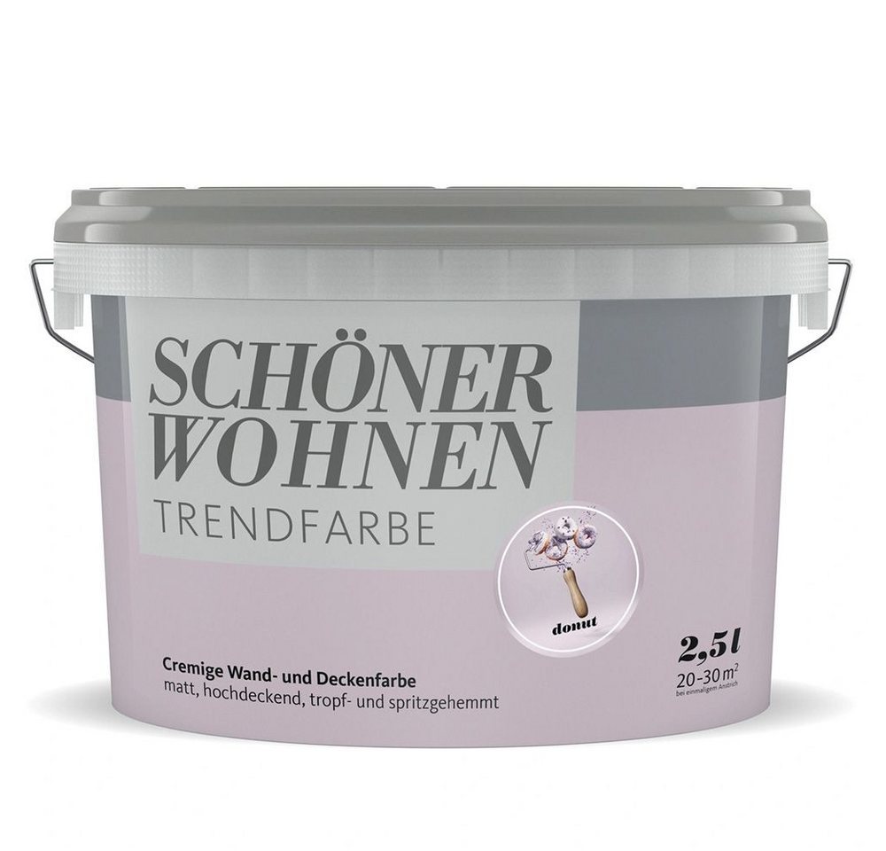 SCHÖNER WOHNEN FARBE Wandfarbe SW Trend Wandfarbe matt 2,5L donut 4550