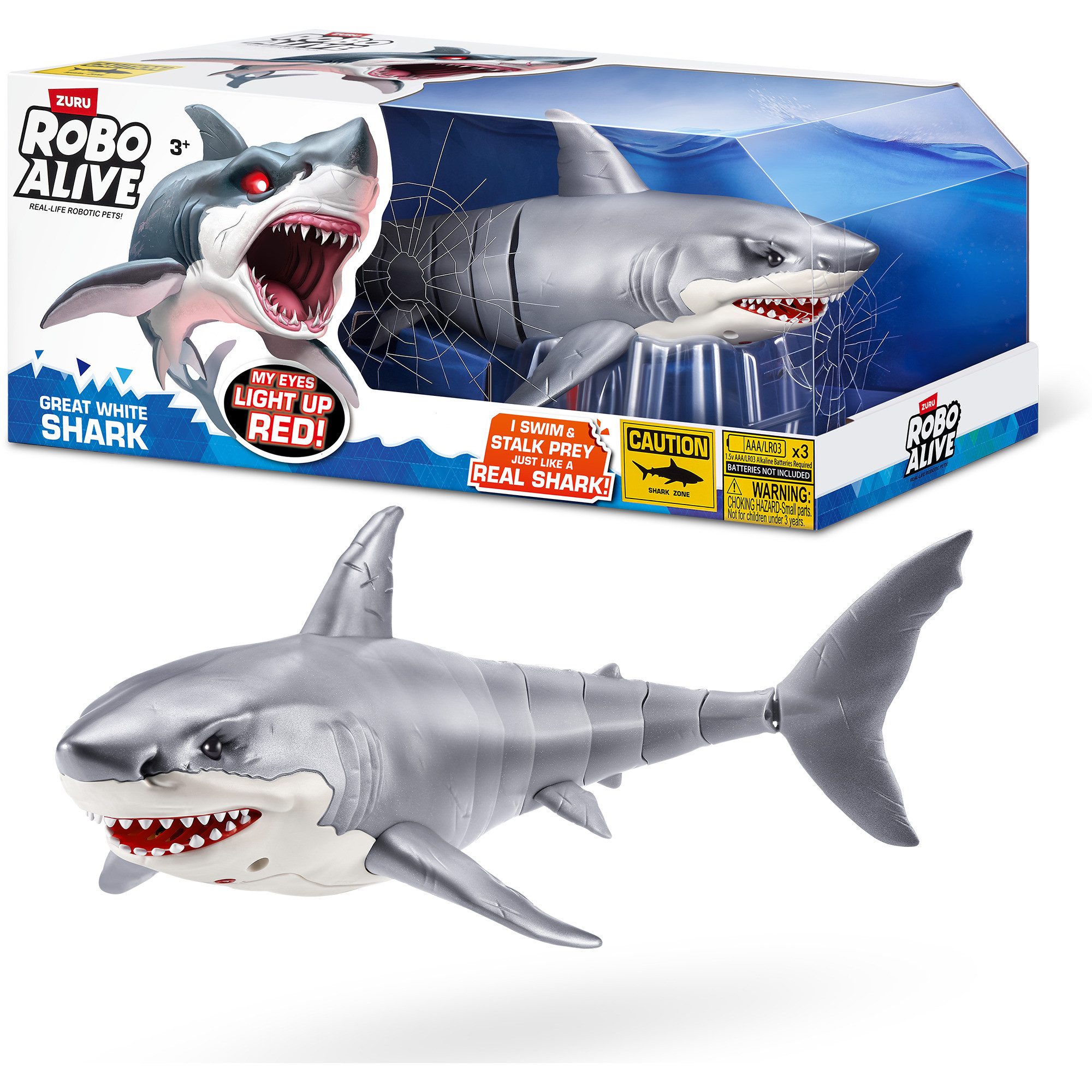 ZURU Spielfigur ZURU Robo Alive - Weißer Hai, Spielfigur
