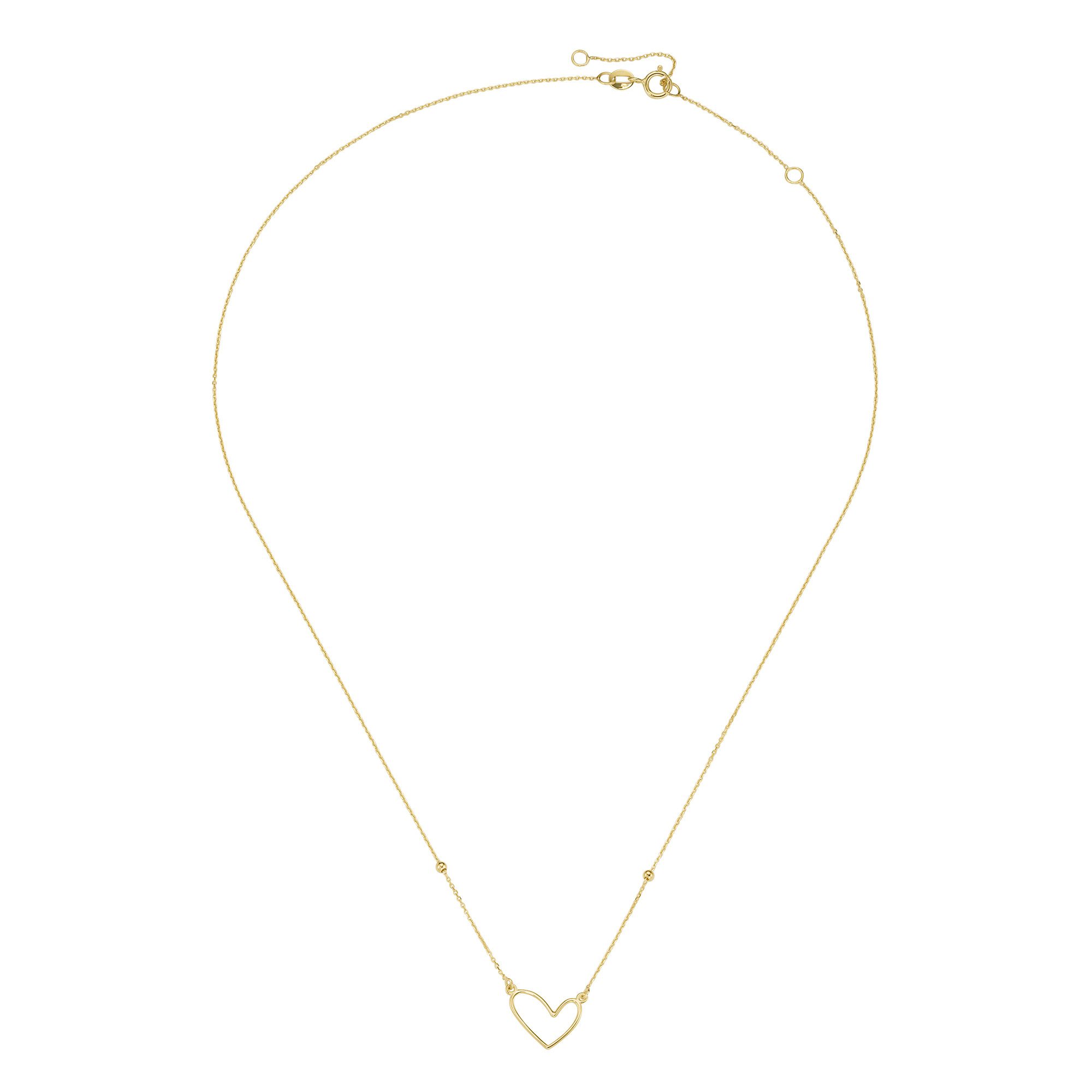 Luigi Merano Collier Herz Mittelteil, Gold 585