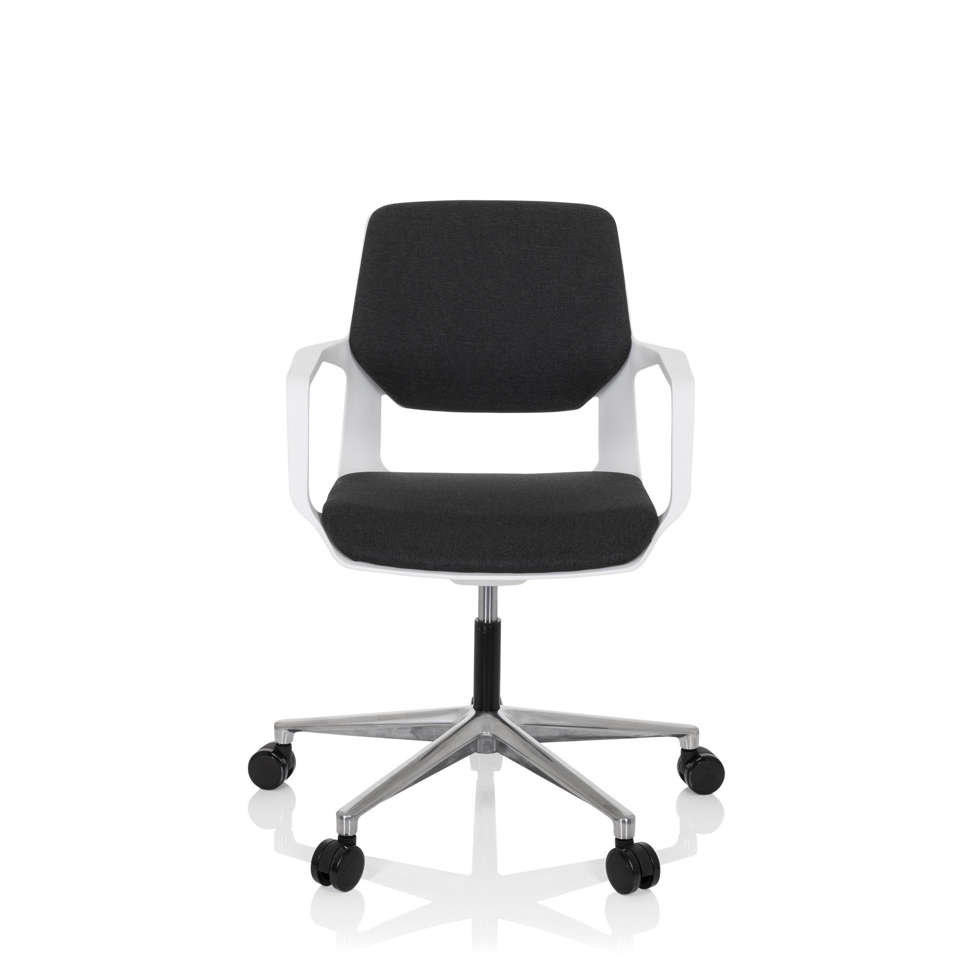 hjh OFFICE Drehstuhl Home Office Bürostuhl FREE WHITE Stoff (1 St), Schreibtischstuhl ergonomisch Schwarz