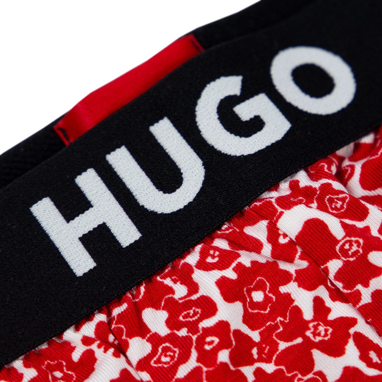 HUGO Pyjamashorts Unite Shorts Printed mit sichtbarem Bund mit Marken-Logos