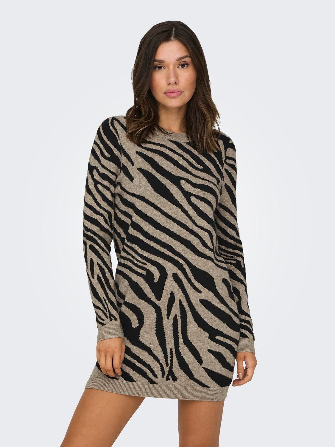 ONLY Strickkleid ONLJENNI LS ANIMAL DRESS günstig online kaufen