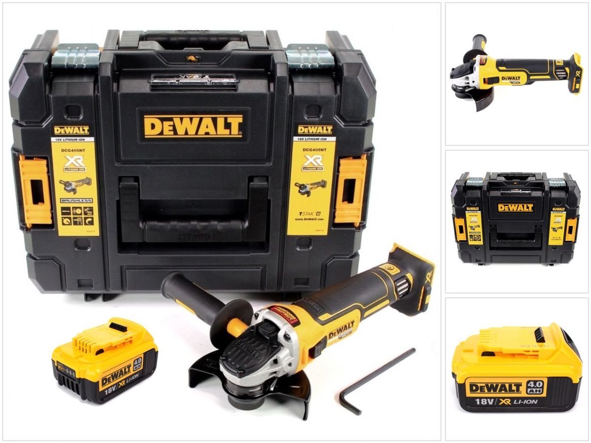 DeWalt Угловая шлифовальная машина DCG 405 NT Akku Угловая шлифовальная машина 18V 125mm Brushless + 1x Akku 4,0Ah +