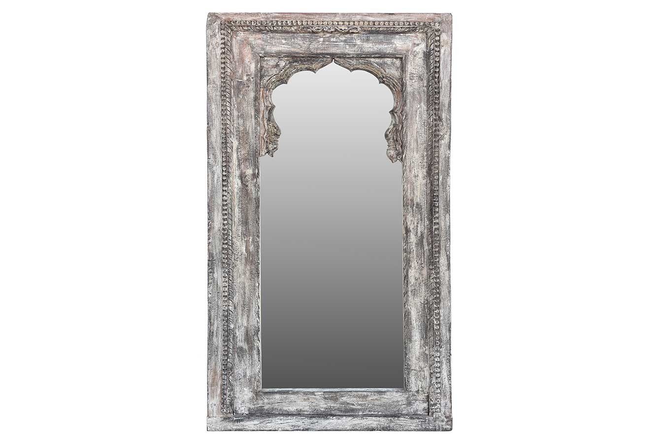 daslagerhaus living Wandspiegel Spiegel Vintage grau weiß