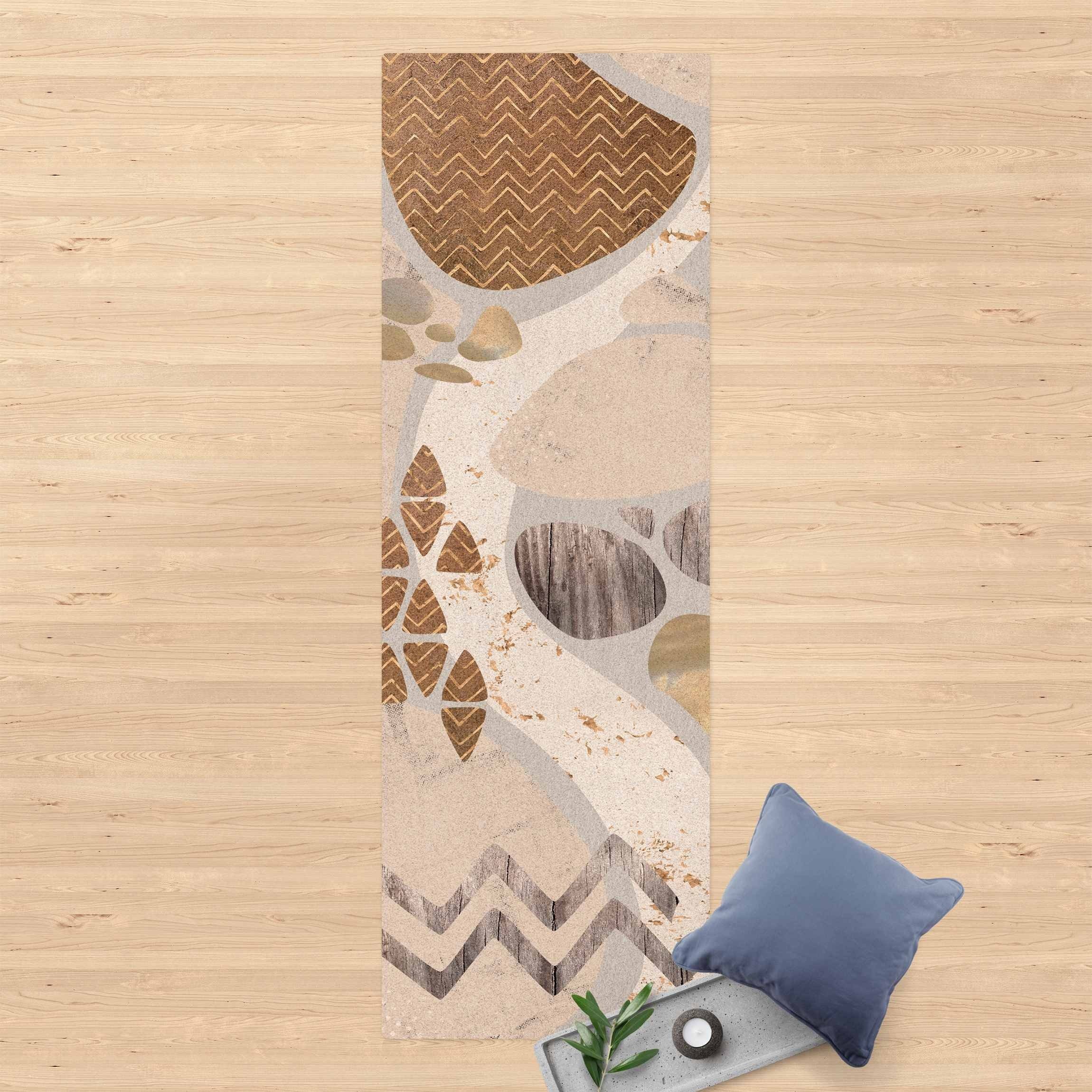 Bilderdepot24 Läufer Teppich Kork Flur Küche Abstrakt Vintage funktional modern funktional