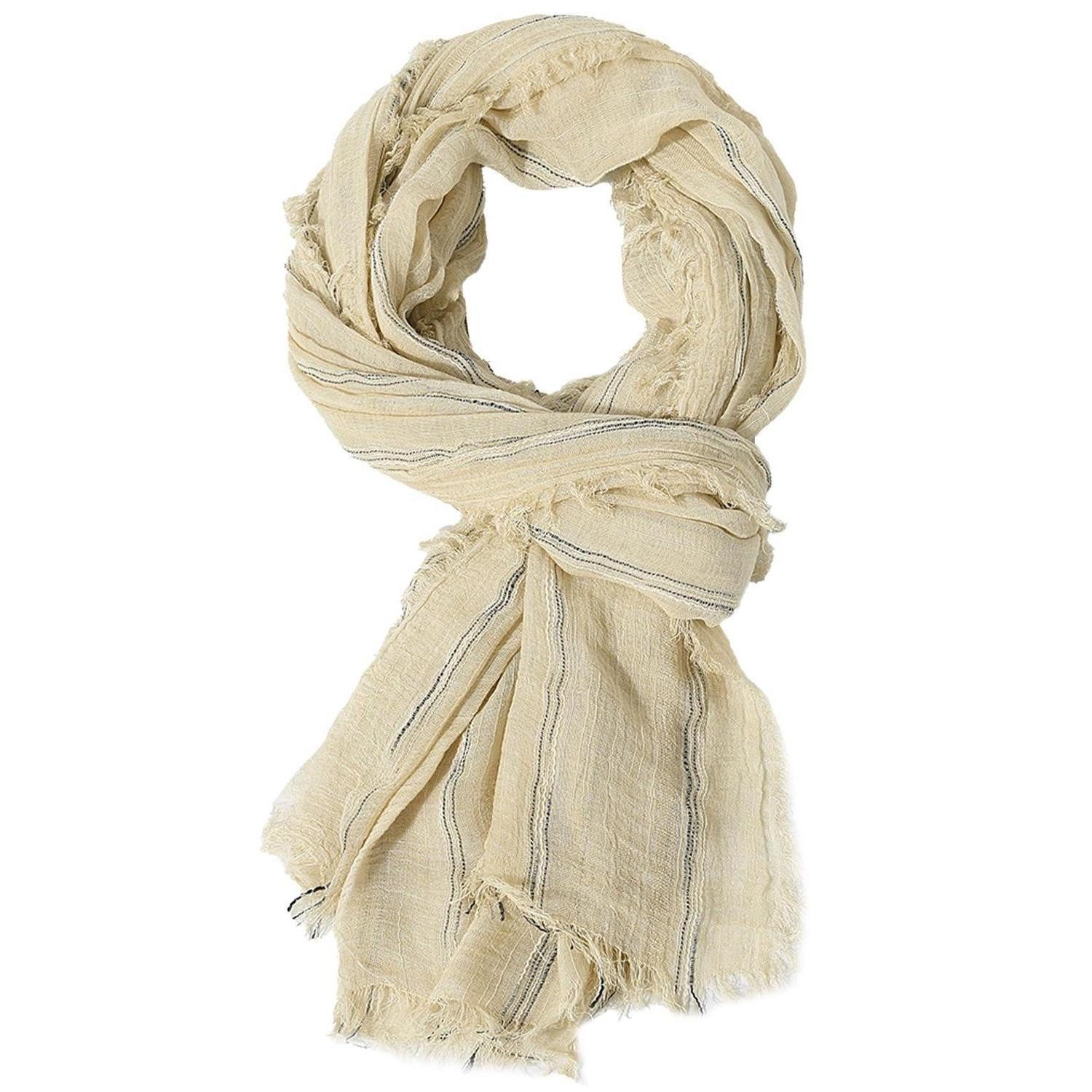 LuxusKollektion Schal Herrenschal Streifen leicht 75x195cm, (1-St)