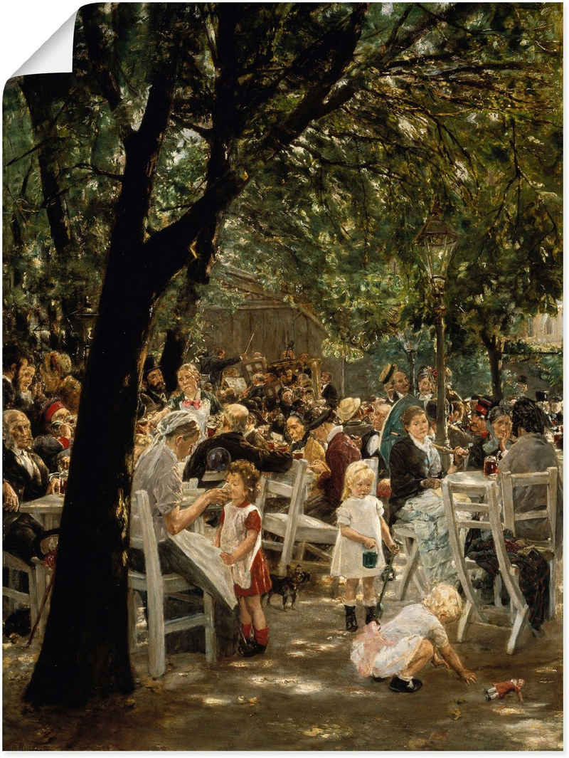 Artland Wandbild Münchner Biergarten. 1883/84, Gruppen & Familien (1 St), als Leinwandbild, Wandaufkleber oder Poster in versch. Größen
