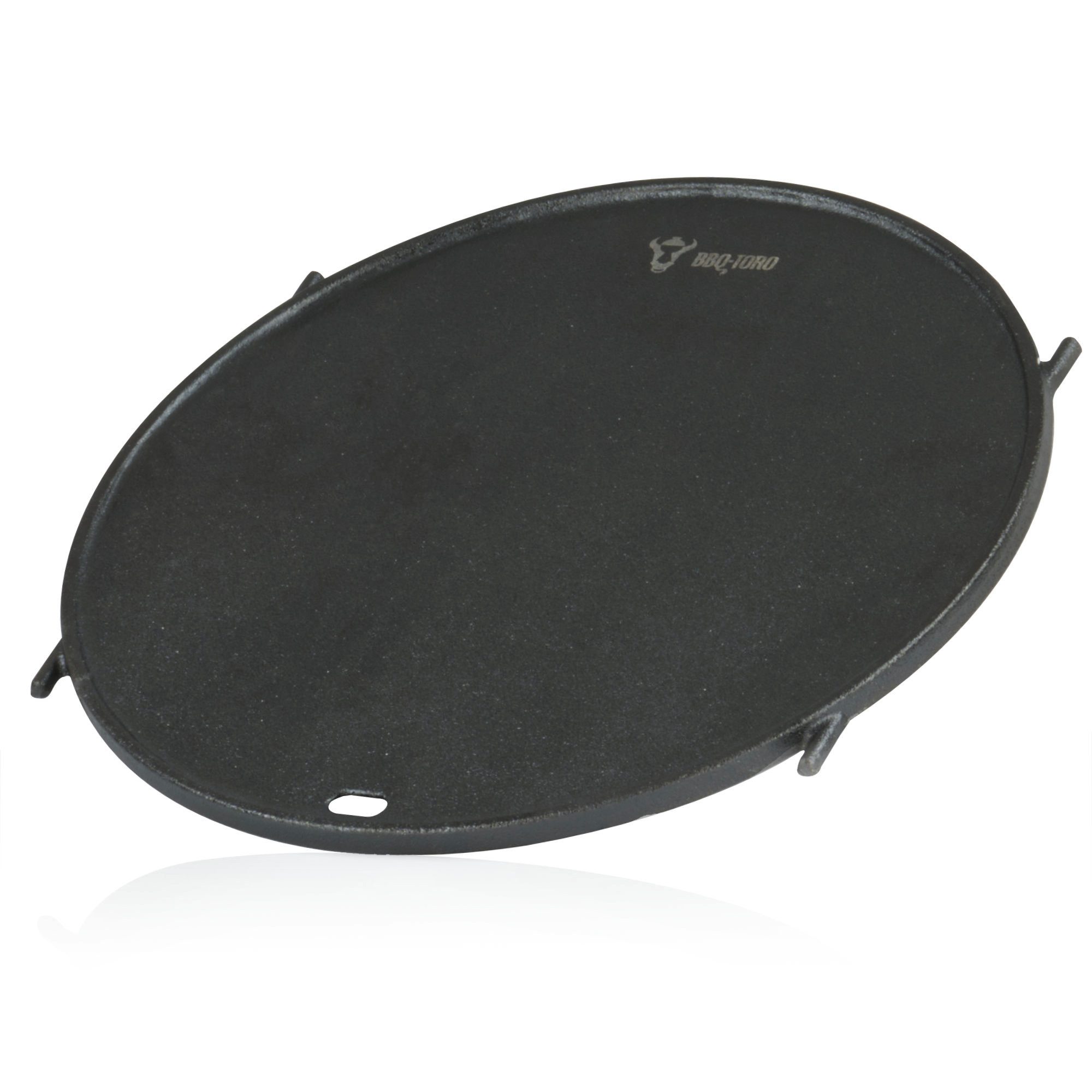 BBQ-Toro Grillplatte Gusseisen Grillplatte Ø 30 cm, Plancha Grillplatte für für Weber GBS, Kann direkt genutzt werden – Bild 5 von 5