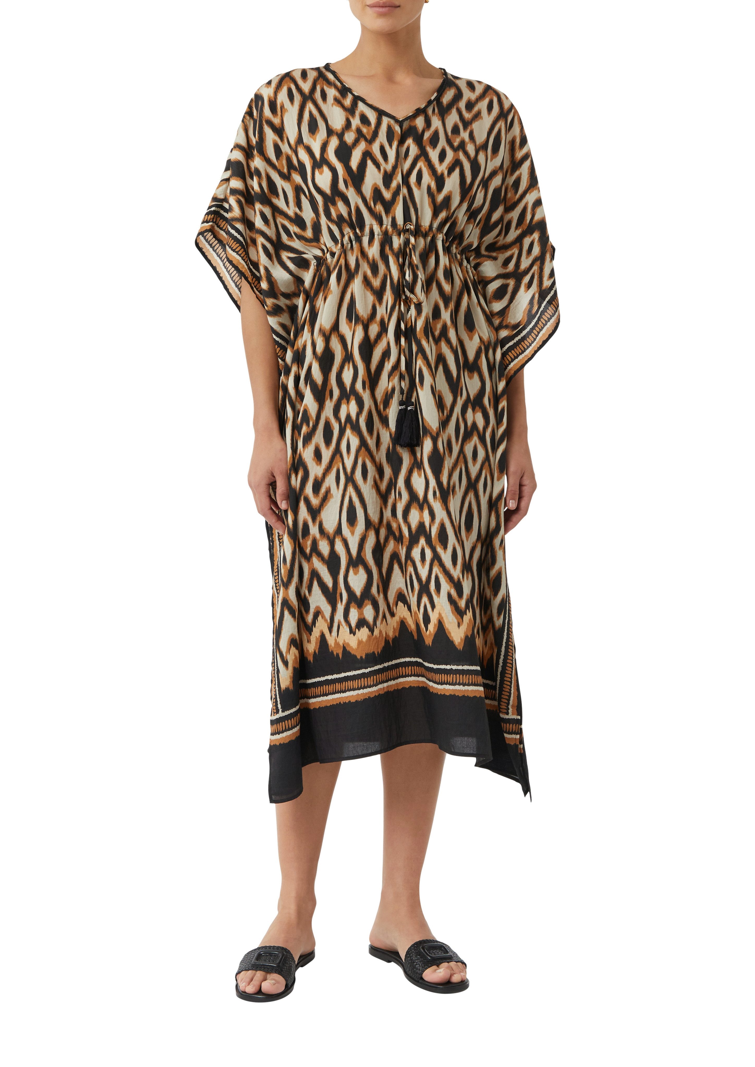 comma Blusenponcho mit All-Over Print