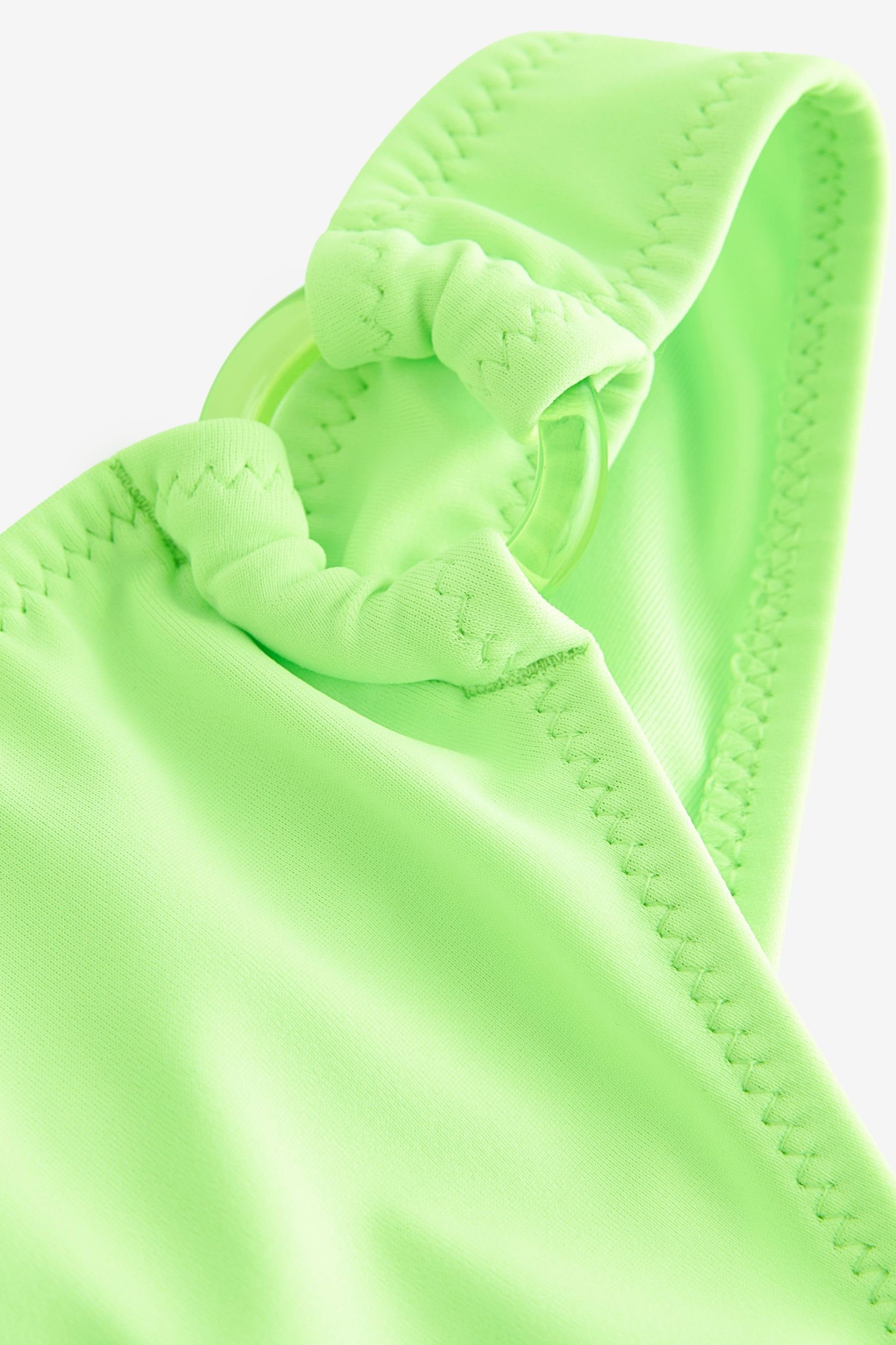 (1-St) Badeanzug Green One-Shoulder-Badeanzug Lime Next