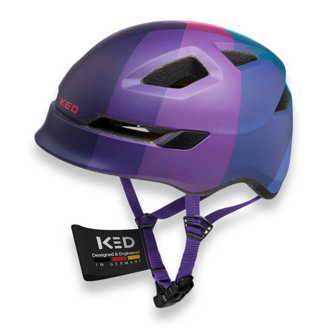 KED Fahrradhelm Pop II Lite Kinderhelm, Mit Ultraleichtem Design Und Sicherem K-FIT System