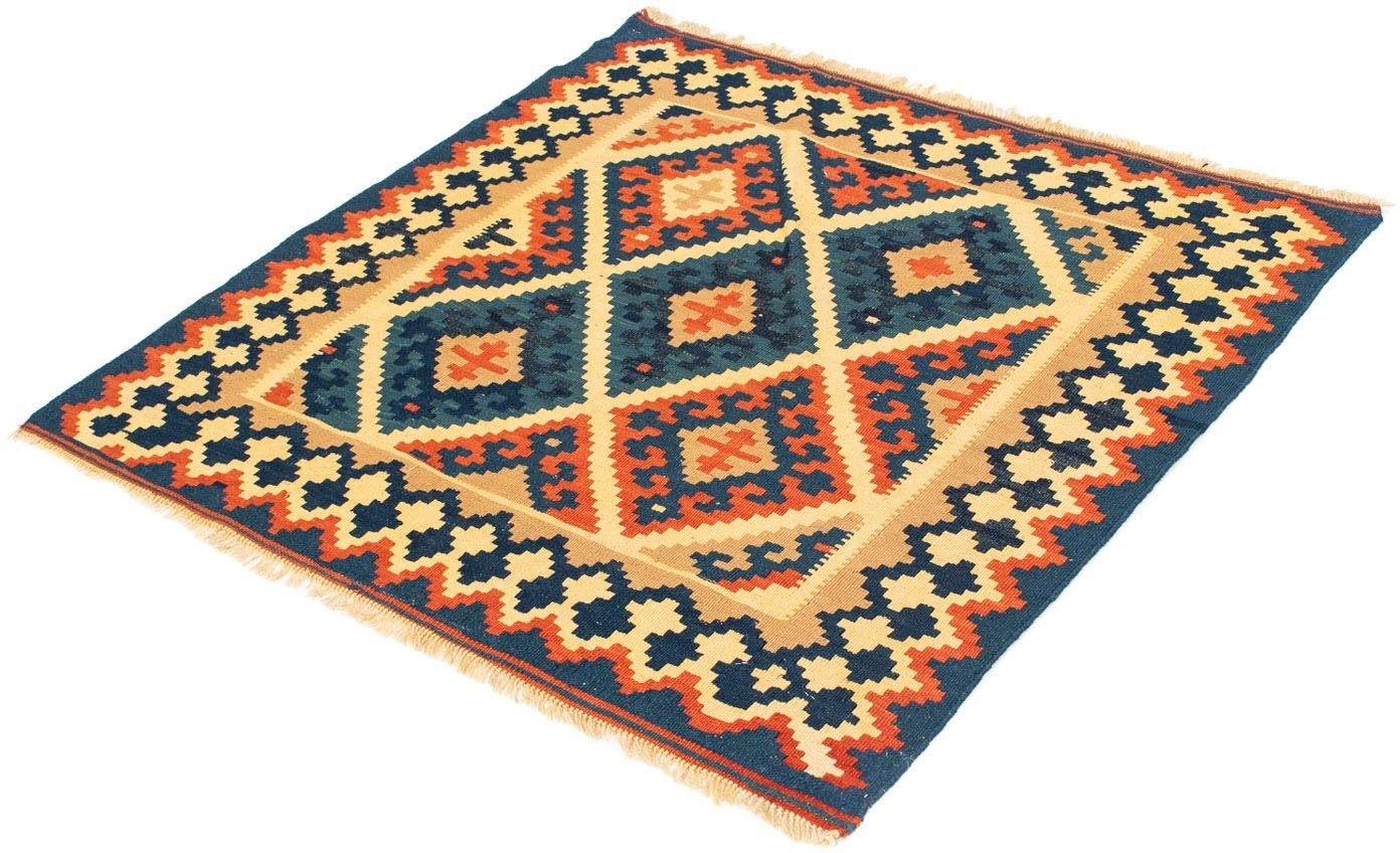 Wollteppich Kelim - Oriental quadratisch - 98 x 96 cm - mehrfarbig, morgenland, quadratisch, Höhe: 6 mm, Wohnzimmer, Einzelstück