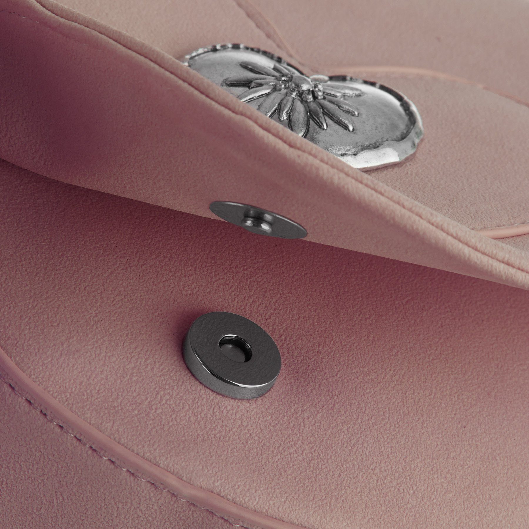 dressforfun Henkeltasche Trachtentasche, Seitenfach mit Reißverschluss (LxH): ca. 14 x 10 cm (Dirndltasche, Konfektionsgröße 0 in rosa), Innenmaß (LxBxH) ca. 24 – Bild 3 von 3